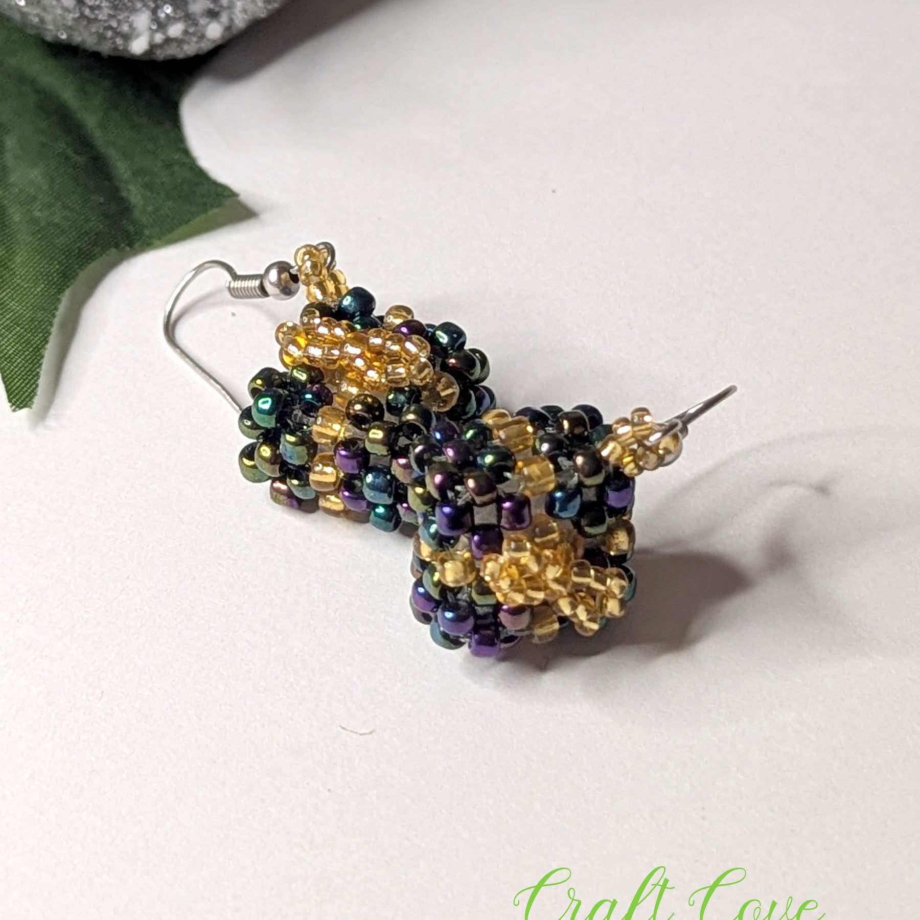 Beaded Christmas Earrings – Handmade Festive Jewellery – Choose Your Design – Holiday Gift Idea