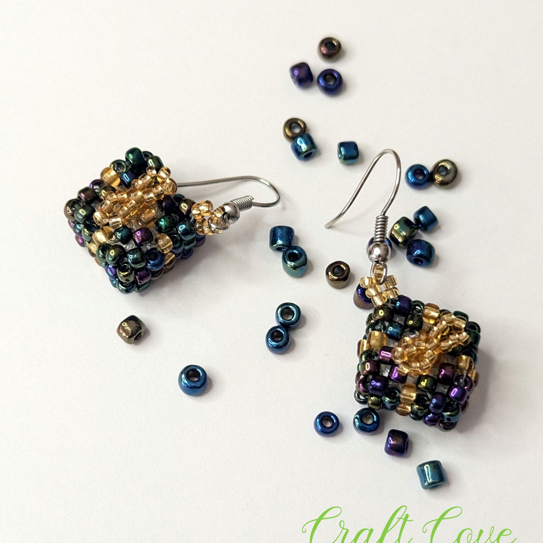 Beaded Christmas Earrings – Handmade Festive Jewellery – Choose Your Design – Holiday Gift Idea