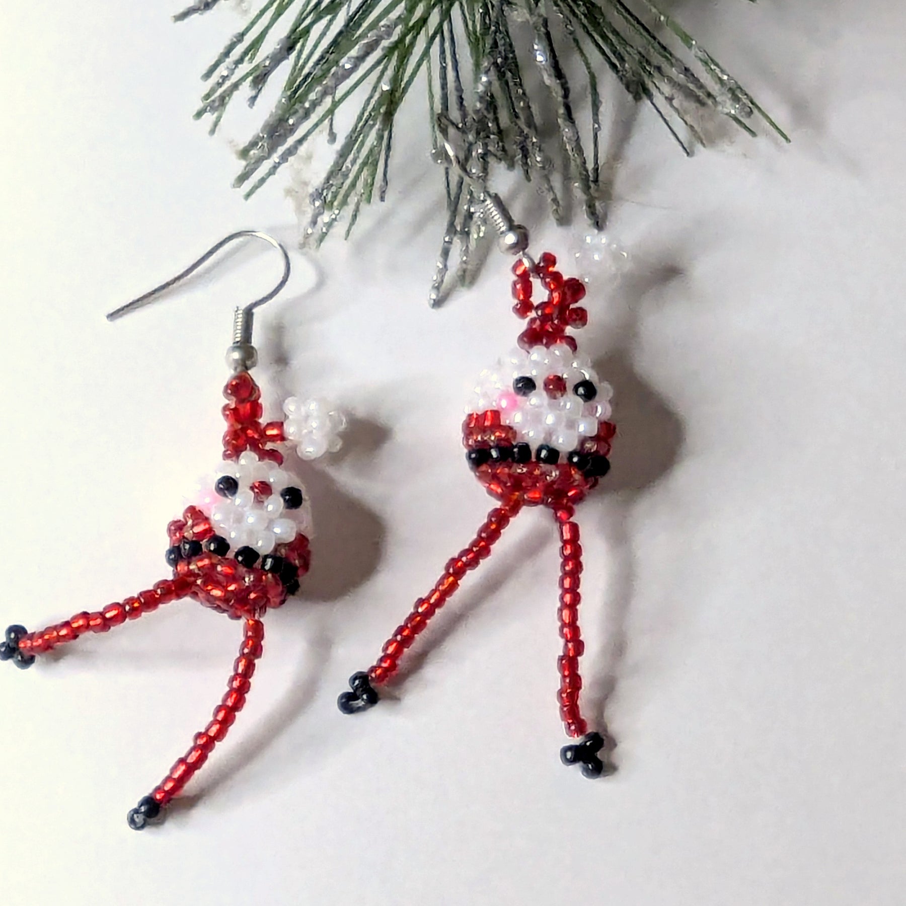 Beaded Christmas Earrings – Handmade Festive Jewellery – Choose Your Design – Holiday Gift Idea