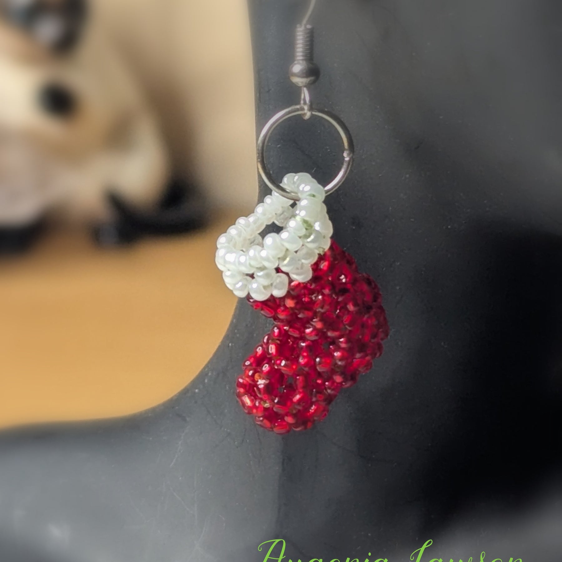 Beaded Christmas Earrings – Handmade Festive Jewellery – Choose Your Design – Holiday Gift Idea