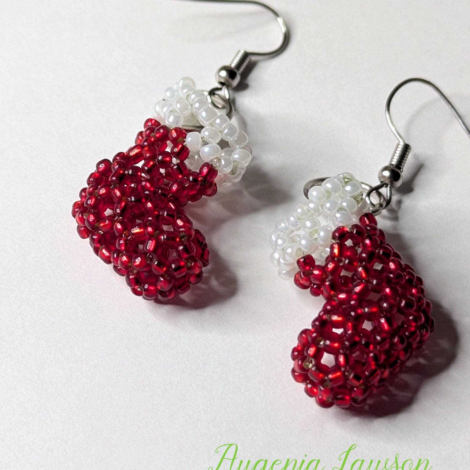 Beaded Christmas Earrings – Handmade Festive Jewellery – Choose Your Design – Holiday Gift Idea