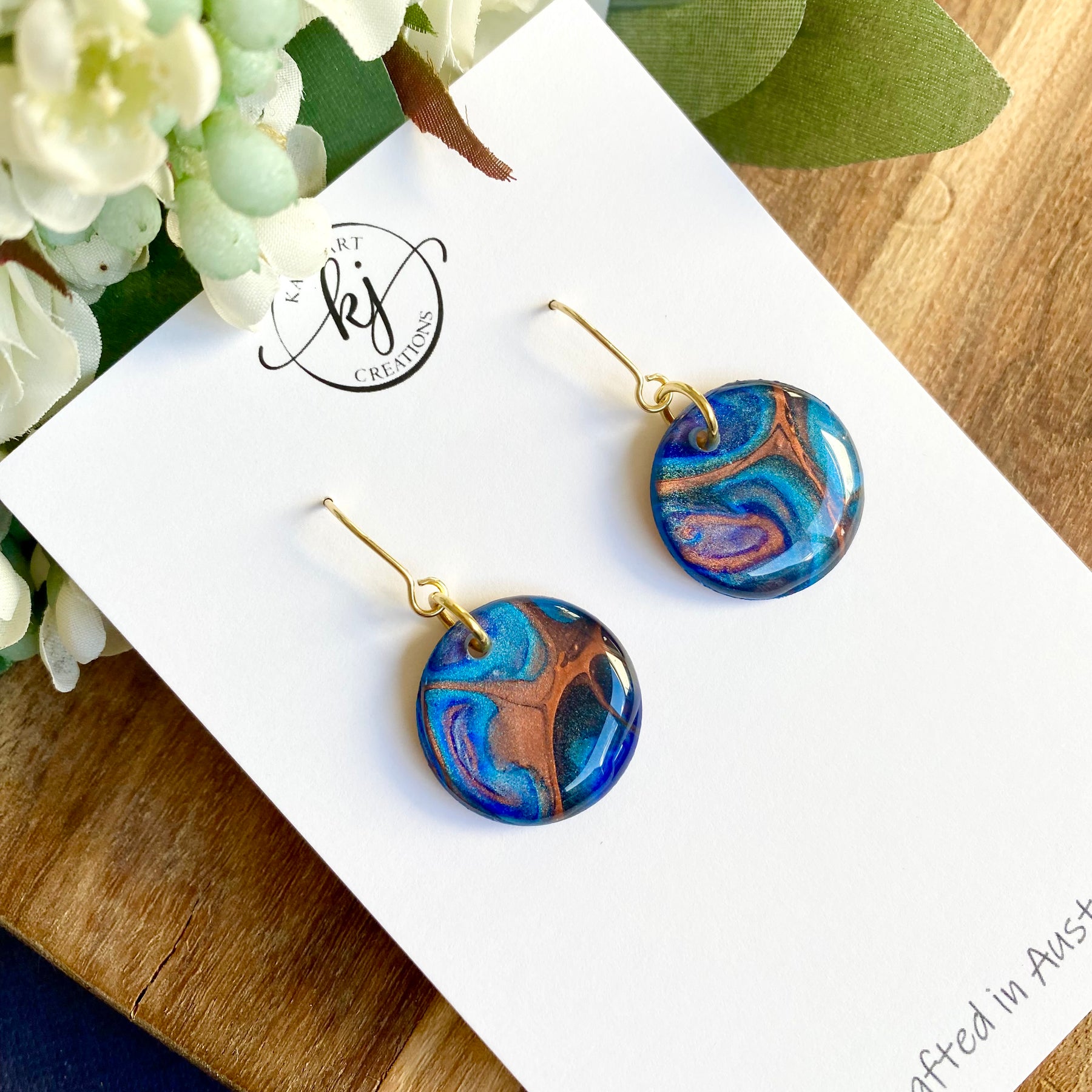 Colourful Abstract Art Dangle Earrings