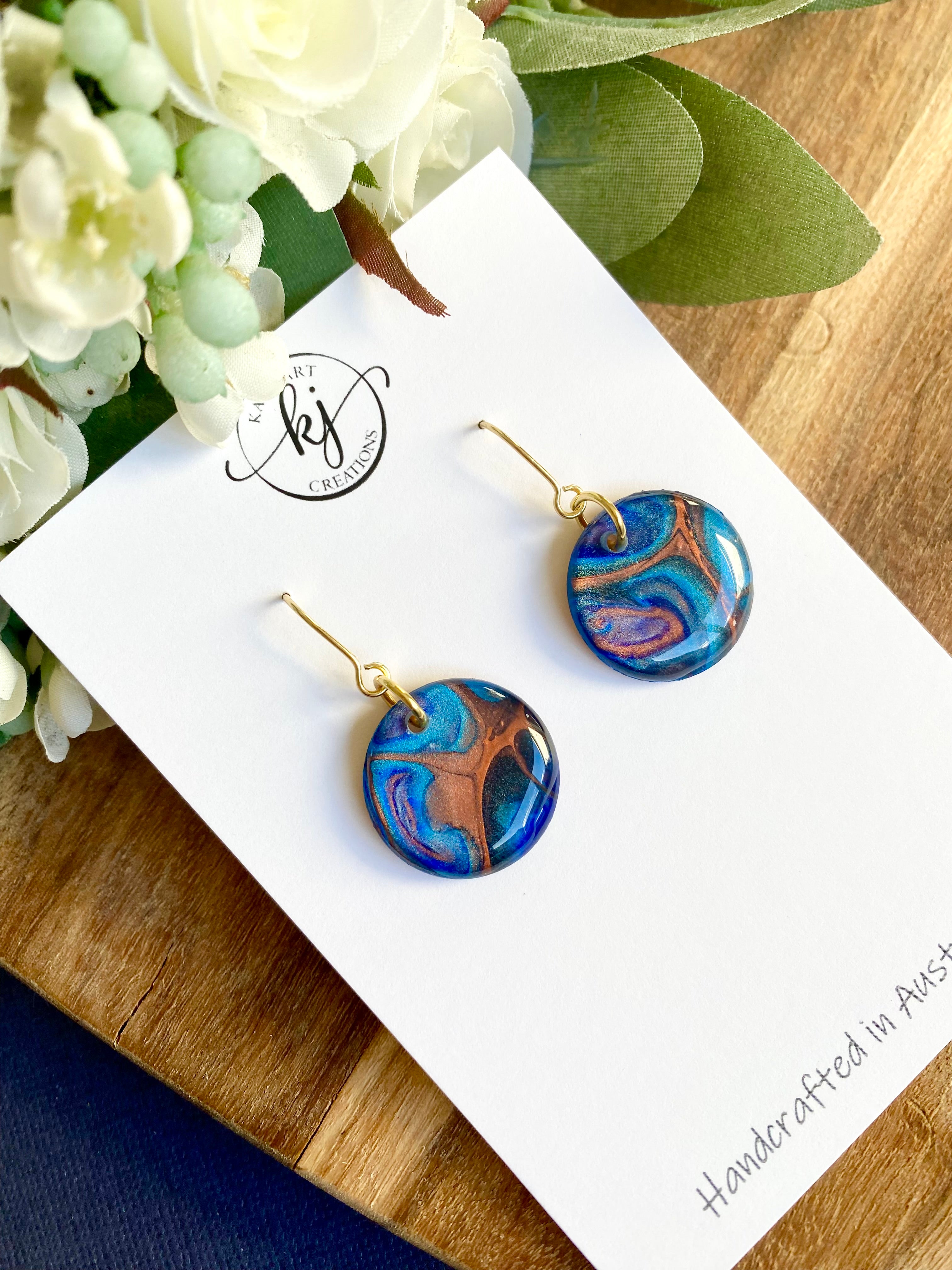 Colourful Abstract Art Dangle Earrings
