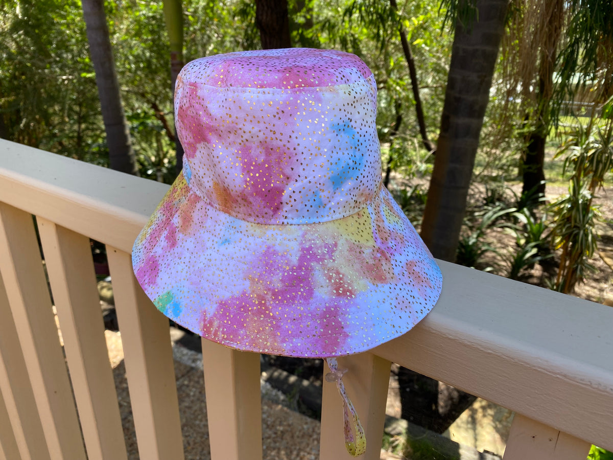 Child’s Bucket Hat 18 mnths to 3 1/2 yrs glittery clouds