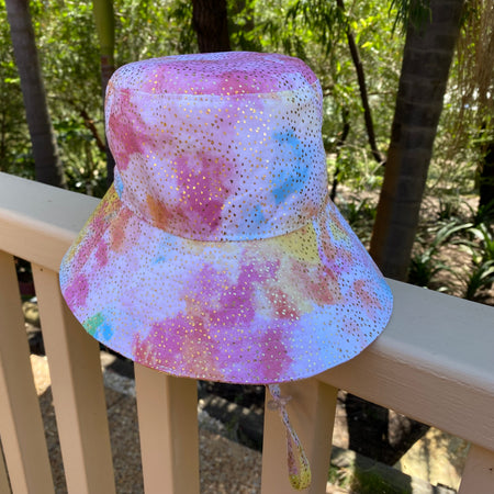 Child’s Bucket Hat 18 mnths to 3 1/2 yrs glittery clouds