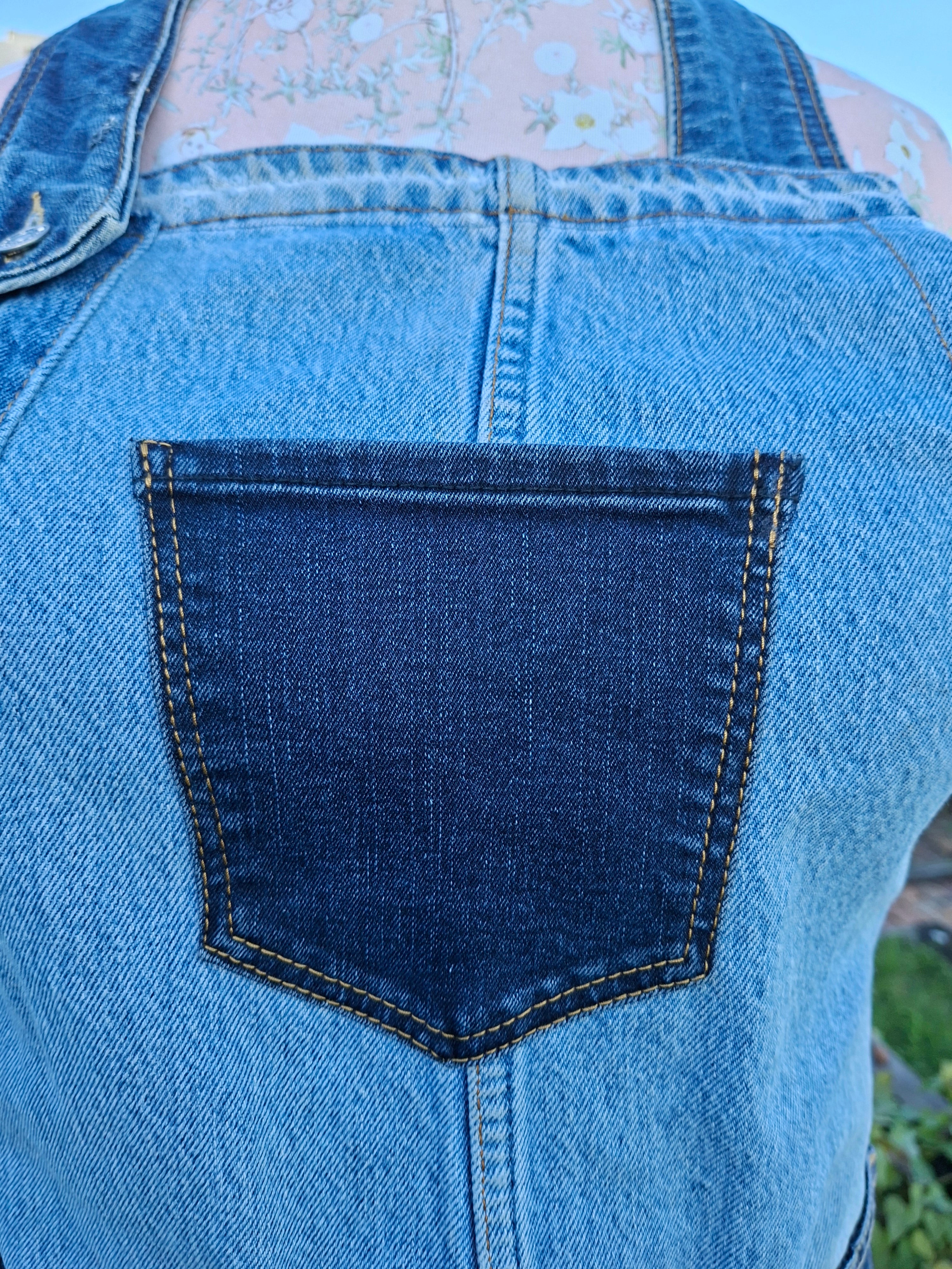 Artisan Upcycled Jeans Apron - Garden, Kitchen or Artist