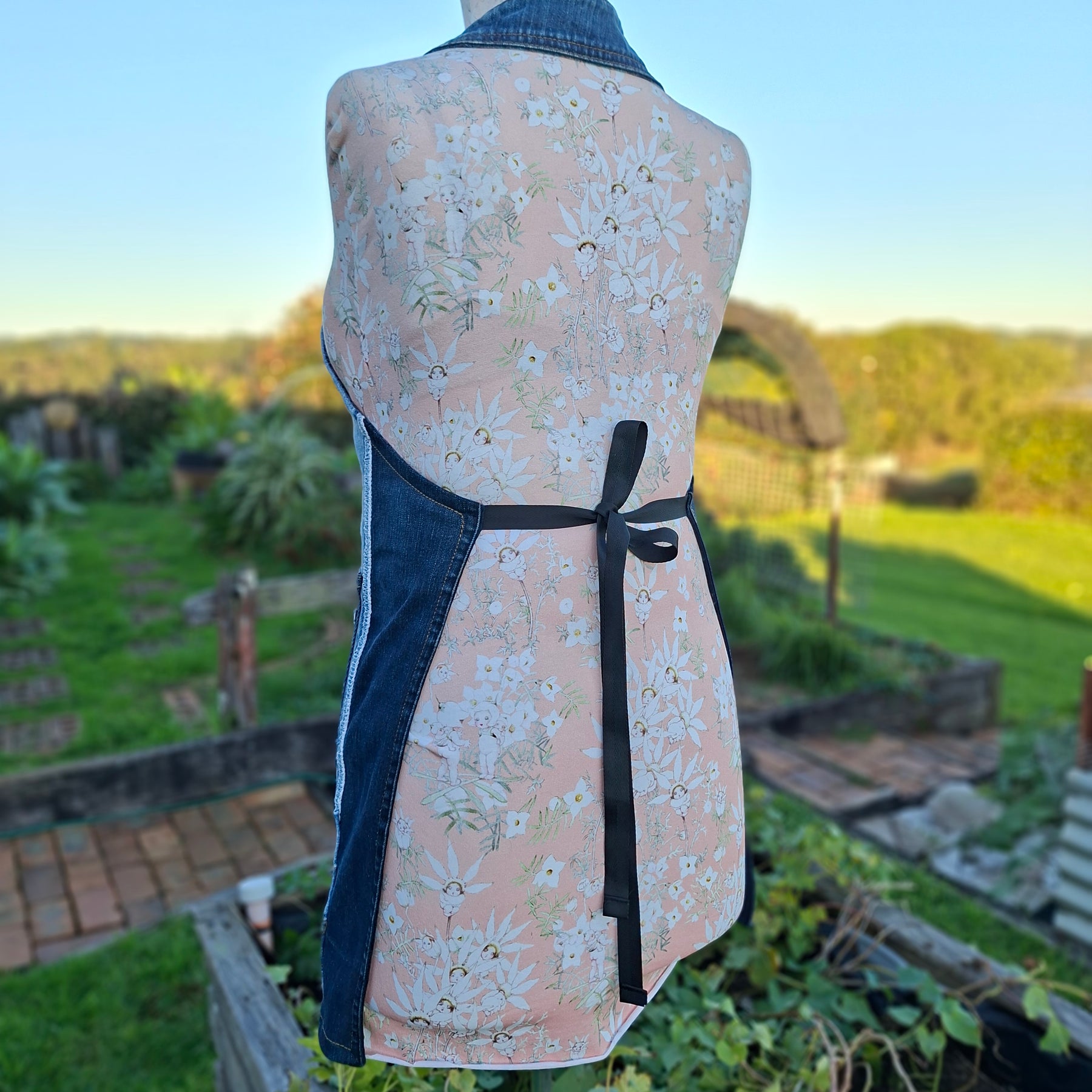 Artisan Upcycled Jeans Apron - Garden, Kitchen or Artist