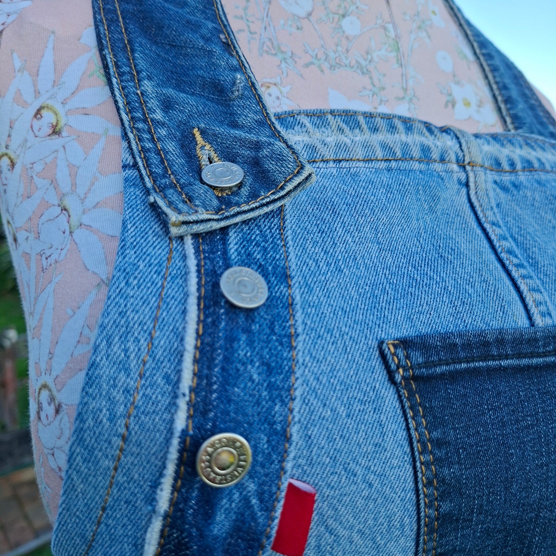 Artisan Upcycled Jeans Apron - Garden, Kitchen or Artist