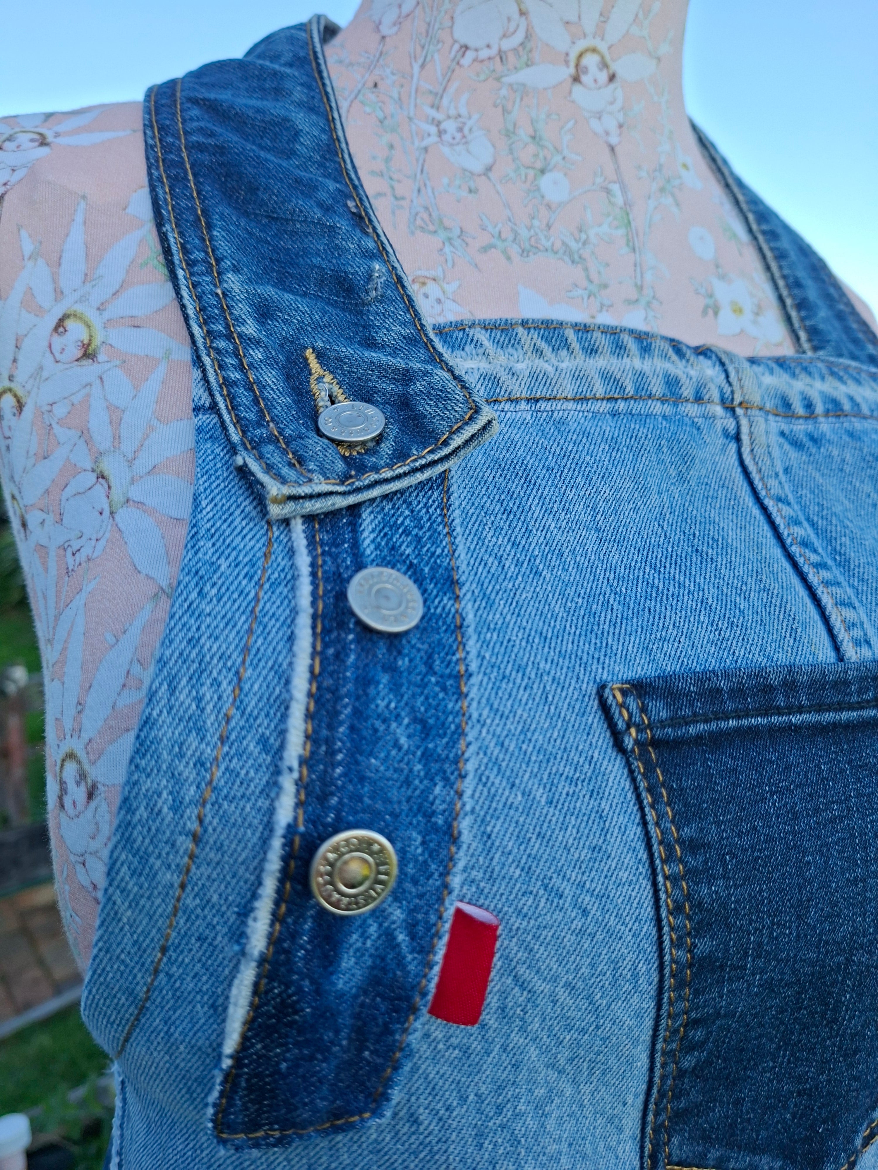 Artisan Upcycled Jeans Apron - Garden, Kitchen or Artist
