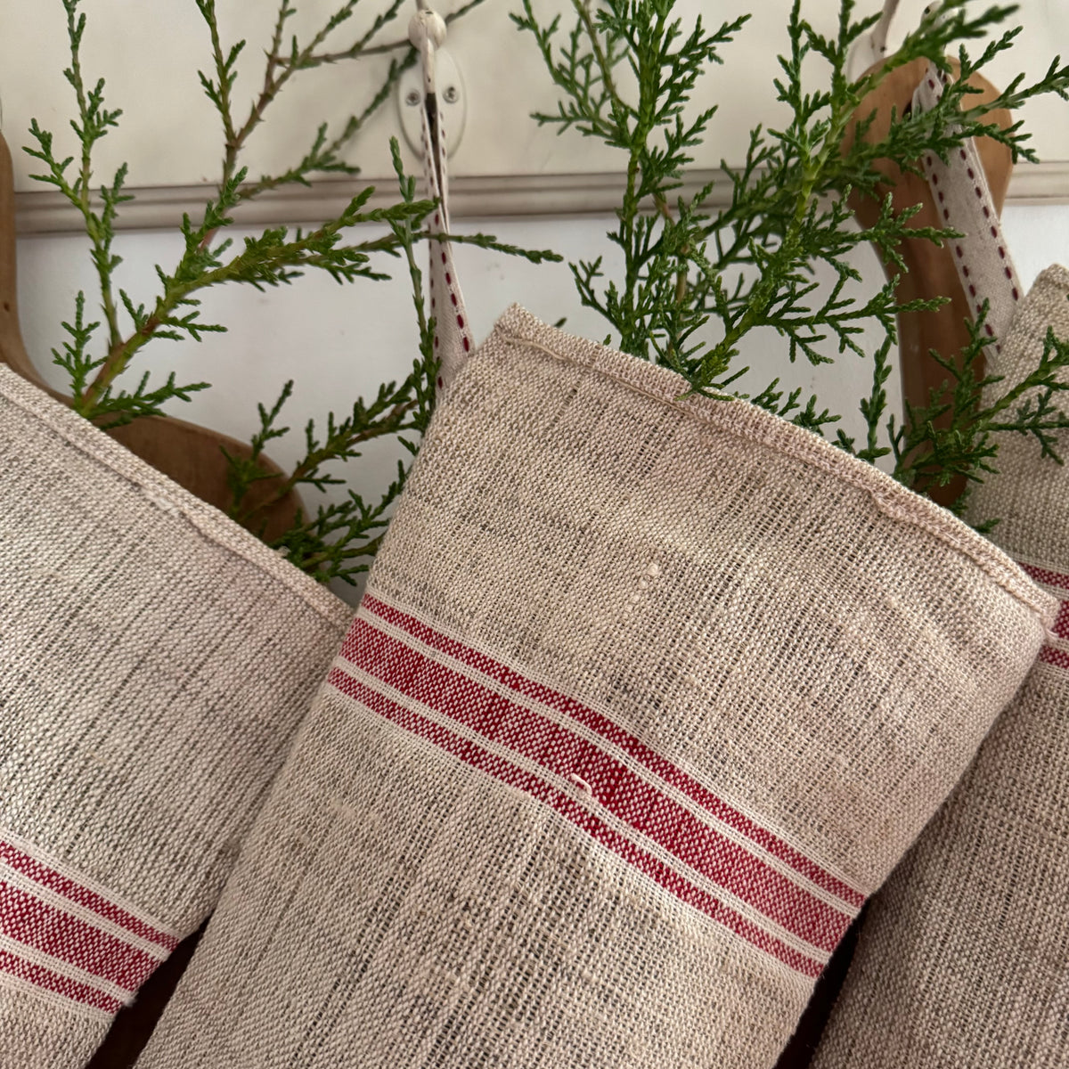 Vintage French Hemp Christmas Stocking | Handmade in Tasmania