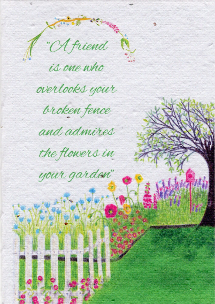 flowers in the garden seeded card illustration