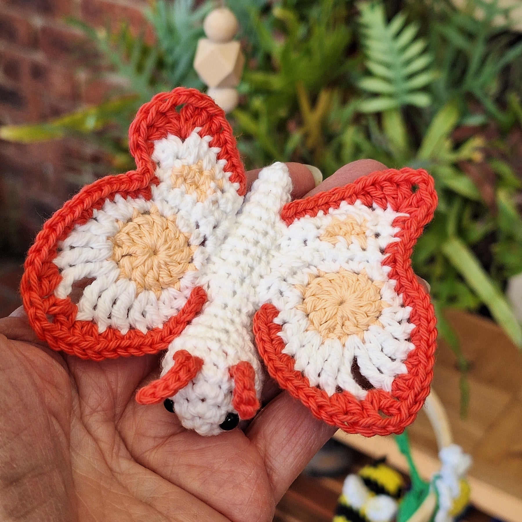 Handmade Crochet Butterfly & Bee Baby Mobile