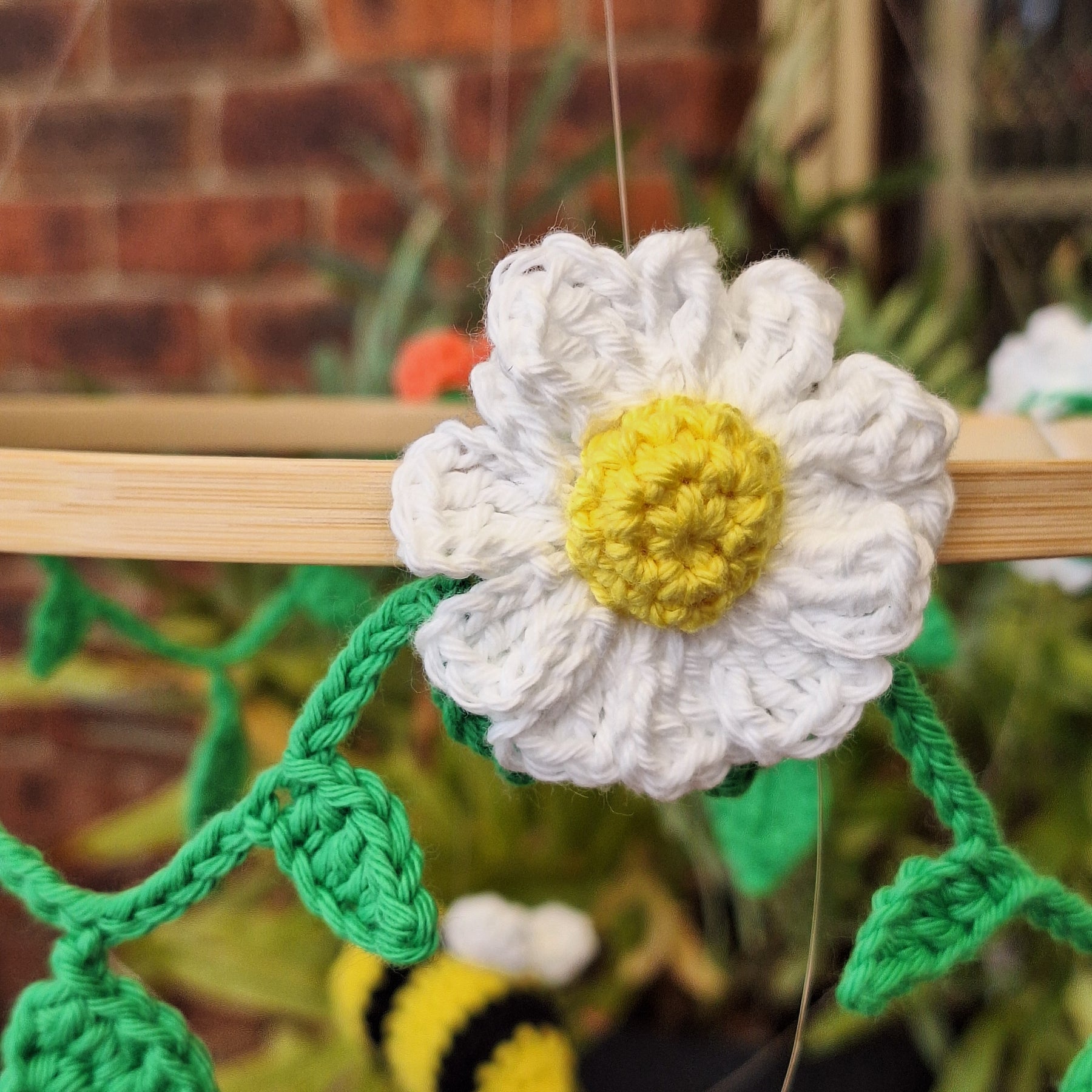 Handmade Crochet Butterfly & Bee Baby Mobile