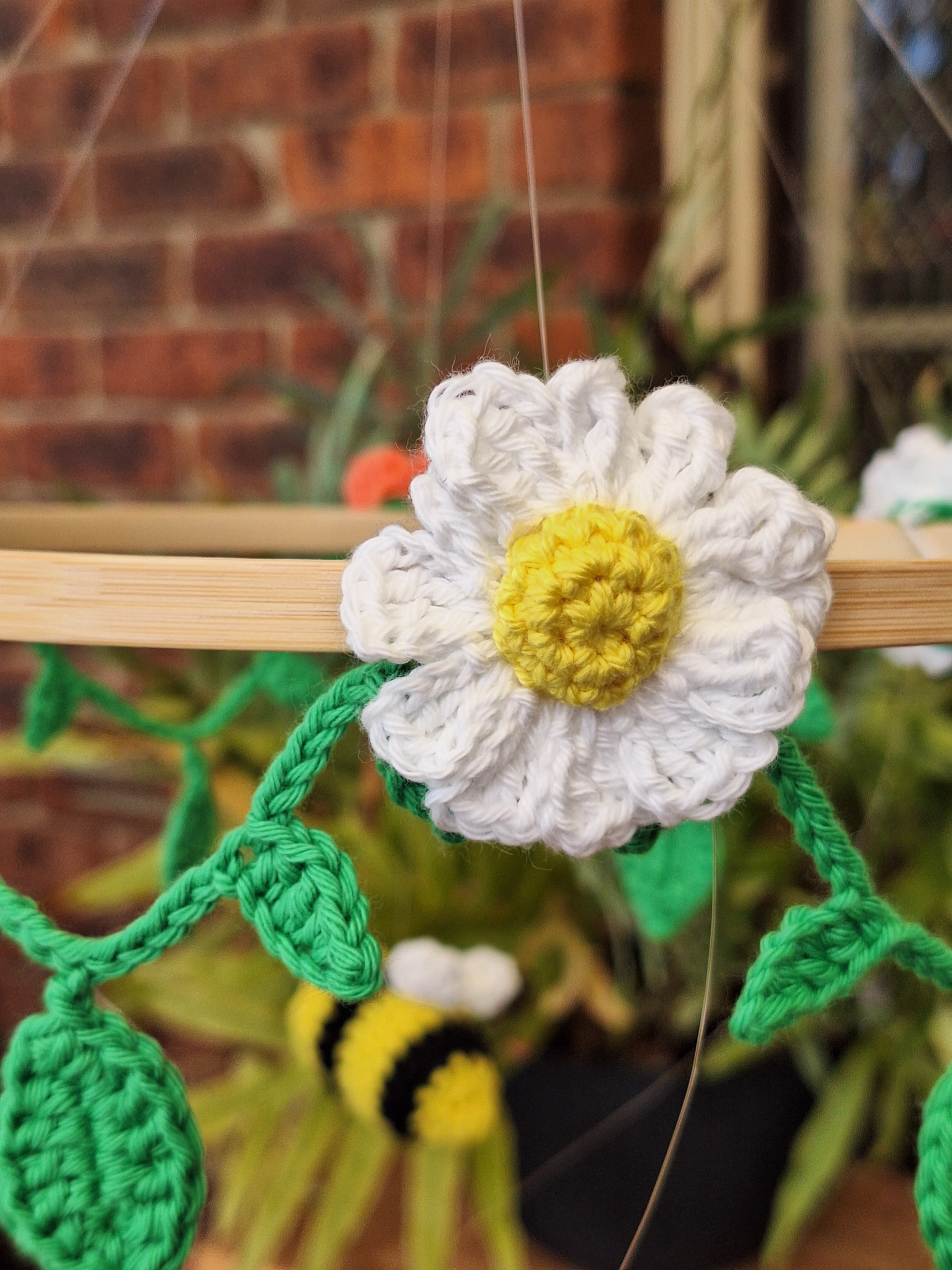 Handmade Crochet Butterfly & Bee Baby Mobile