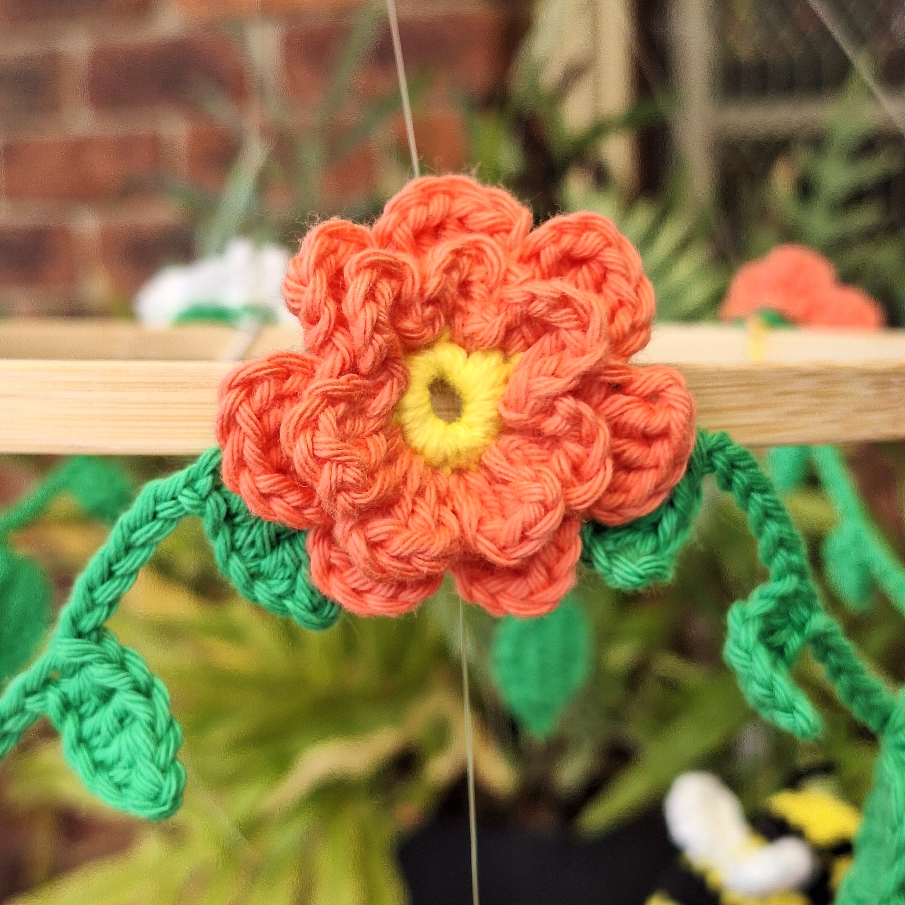 Handmade Crochet Butterfly & Bee Baby Mobile