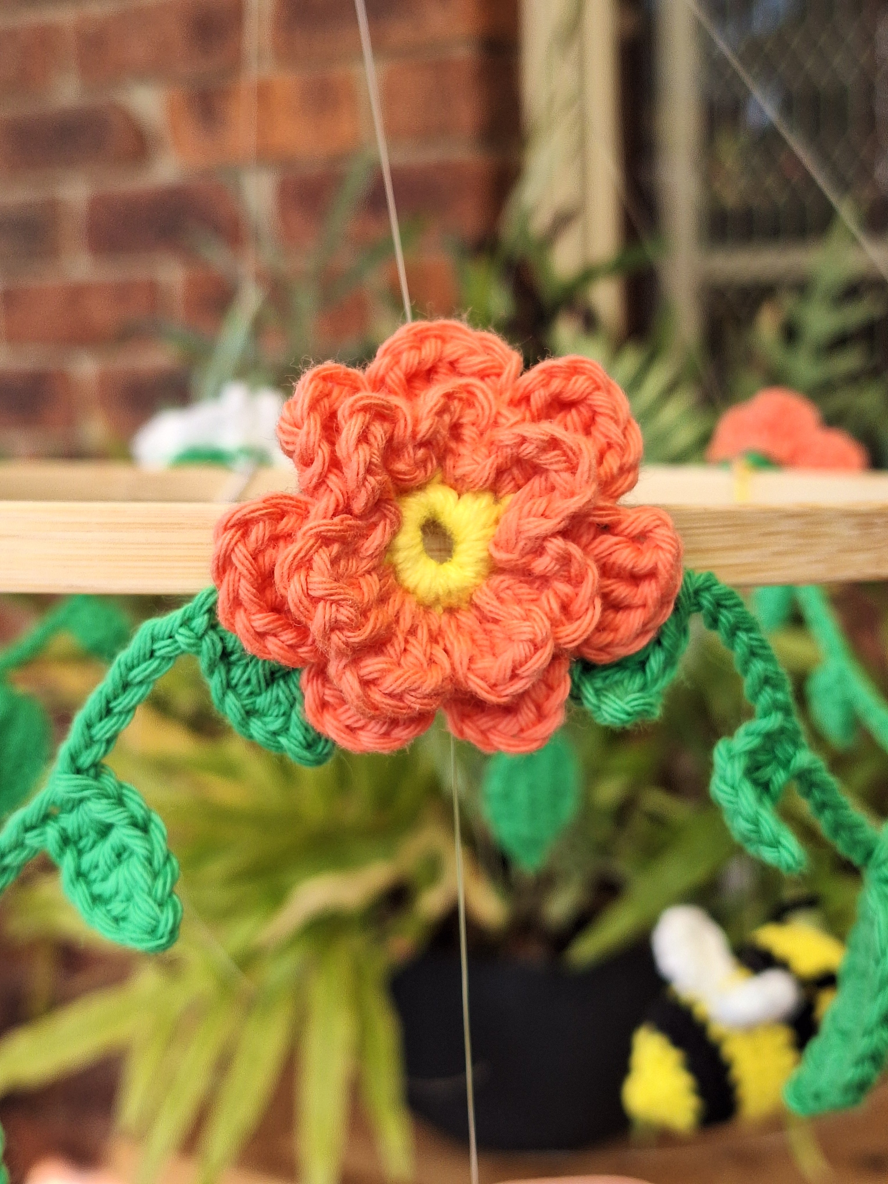 Handmade Crochet Butterfly & Bee Baby Mobile