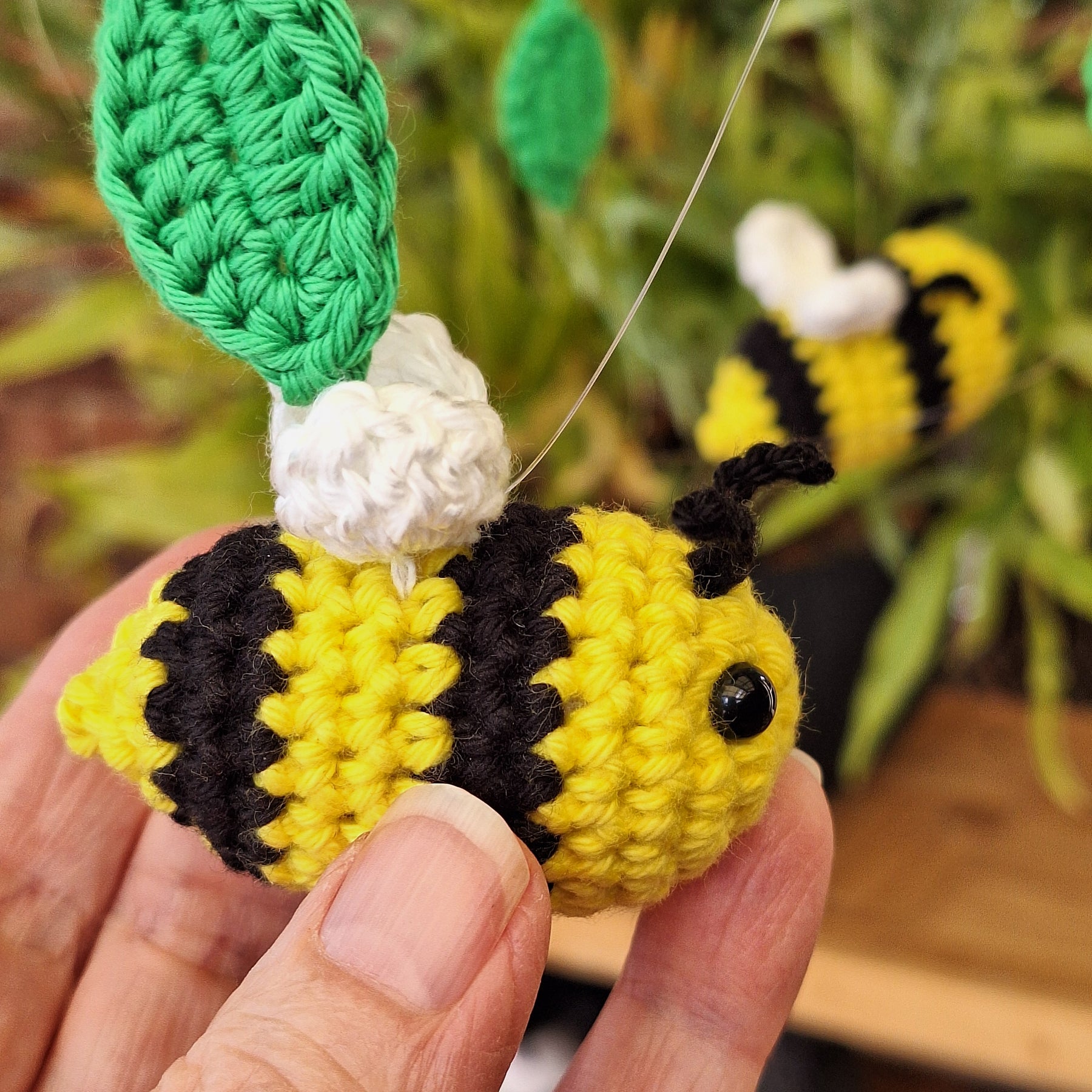 Handmade Crochet Butterfly & Bee Baby Mobile