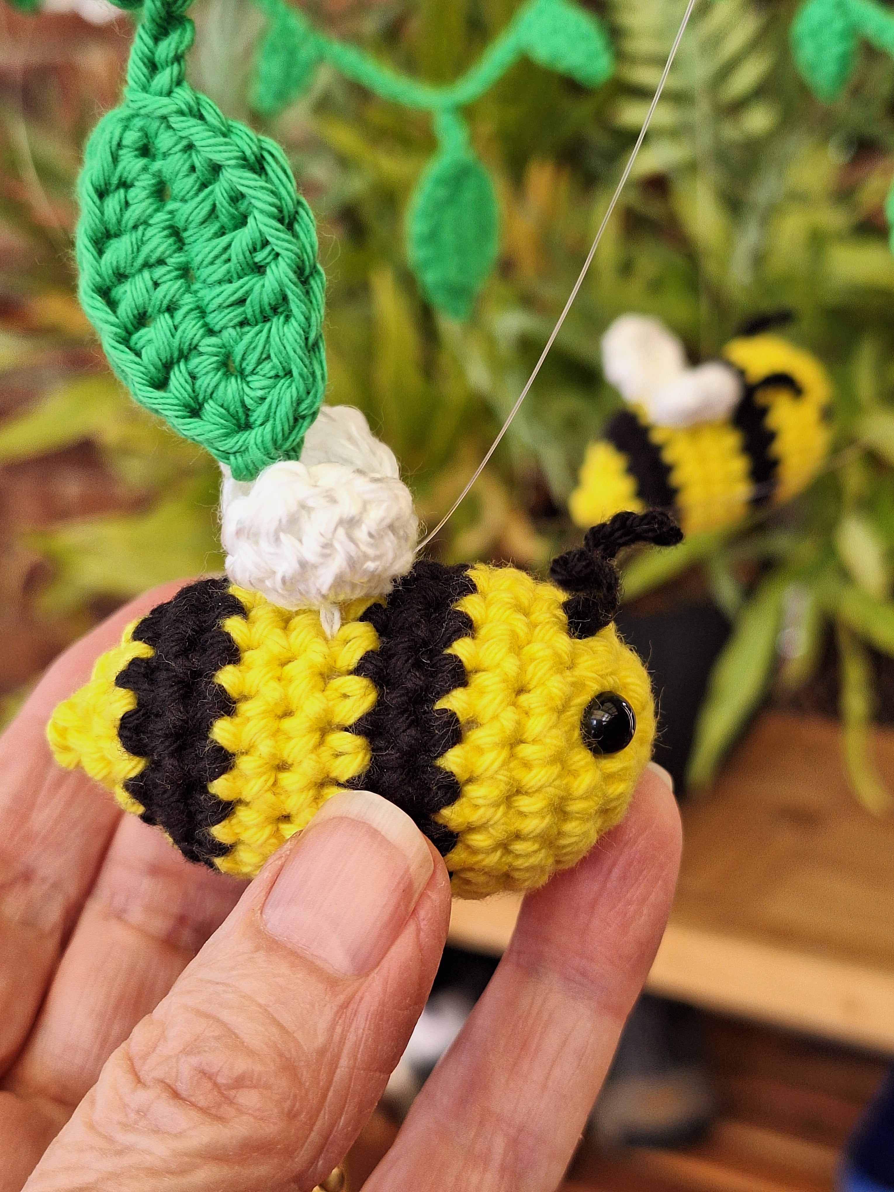 Handmade Crochet Butterfly & Bee Baby Mobile