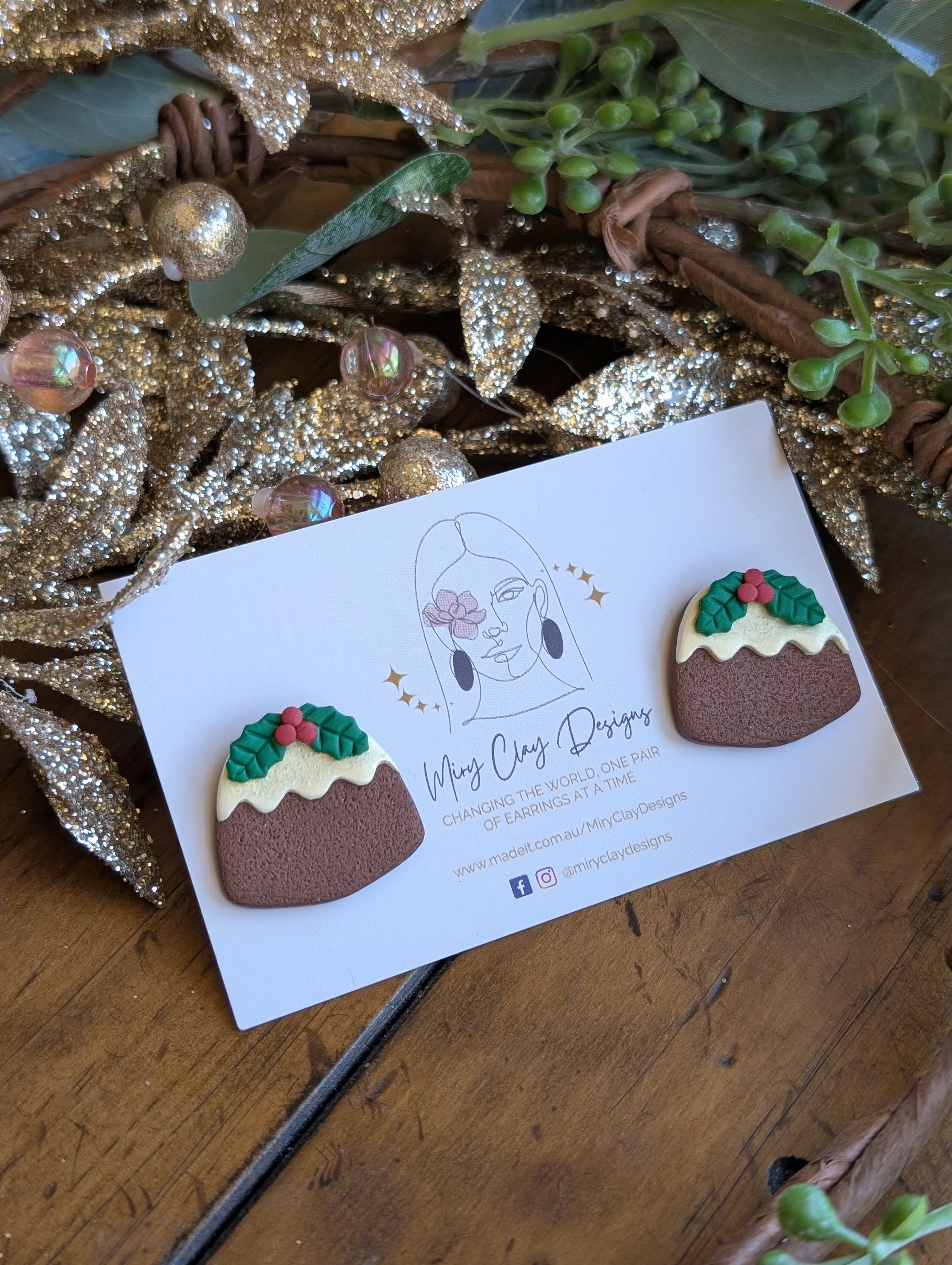 Christmas Puddings | Stud or Dangle