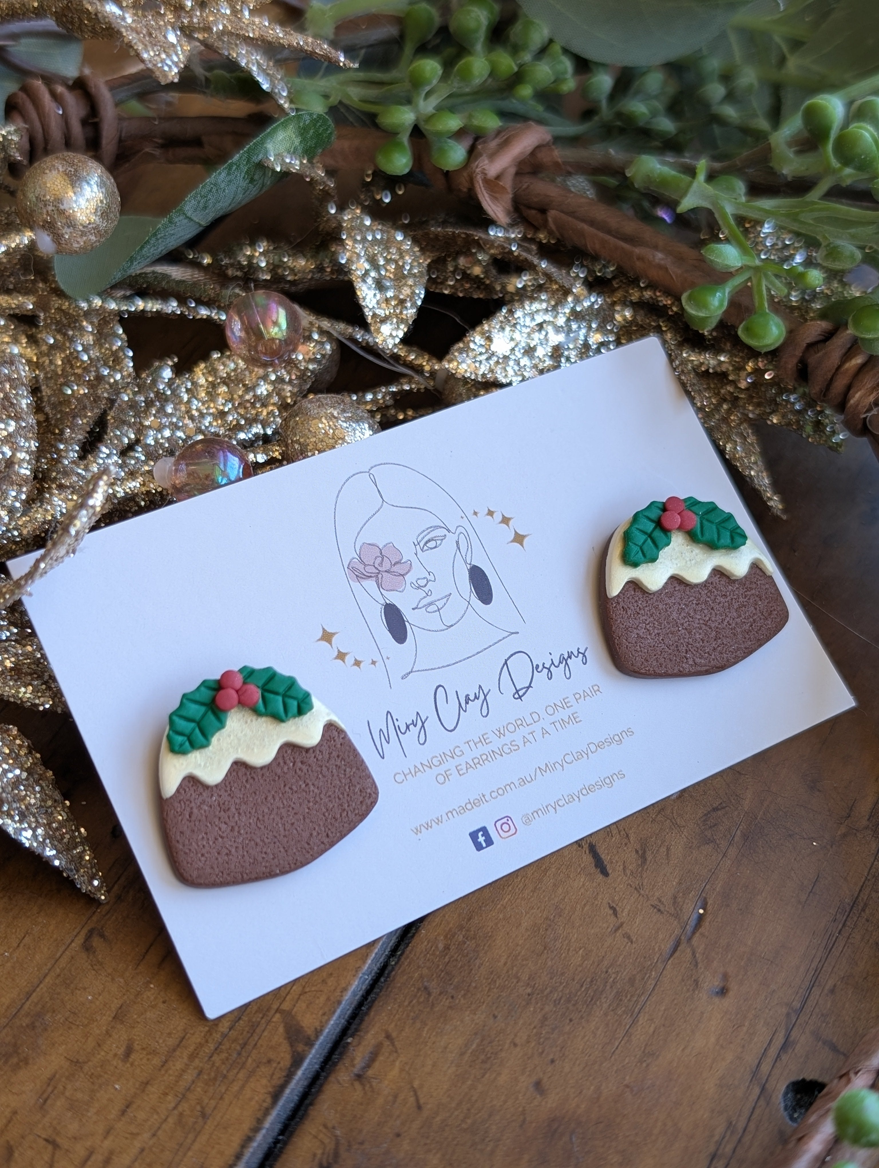 Christmas Puddings | Stud or Dangle