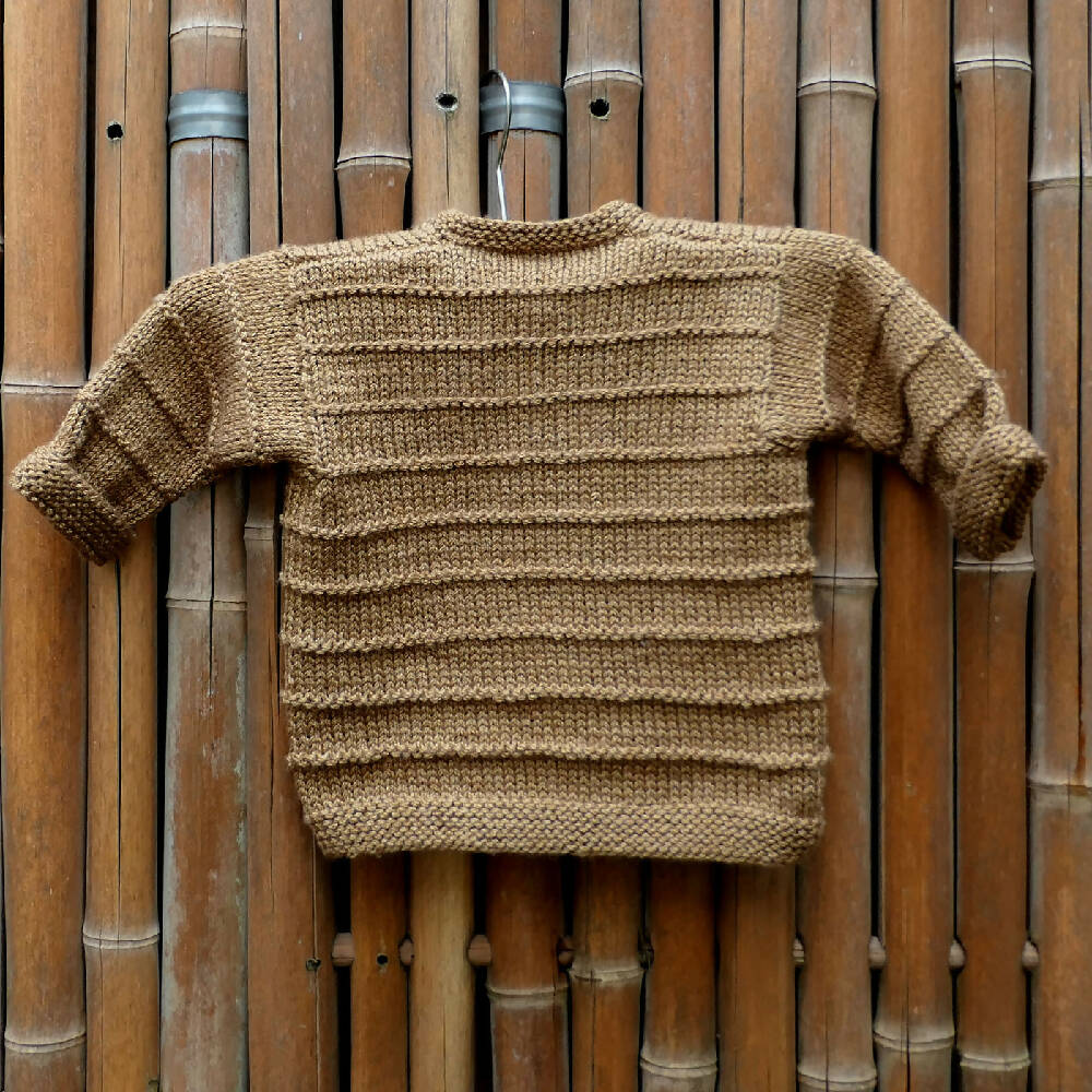 Bronze jumper/pullover. Size 0. Hand knit. Unisex.