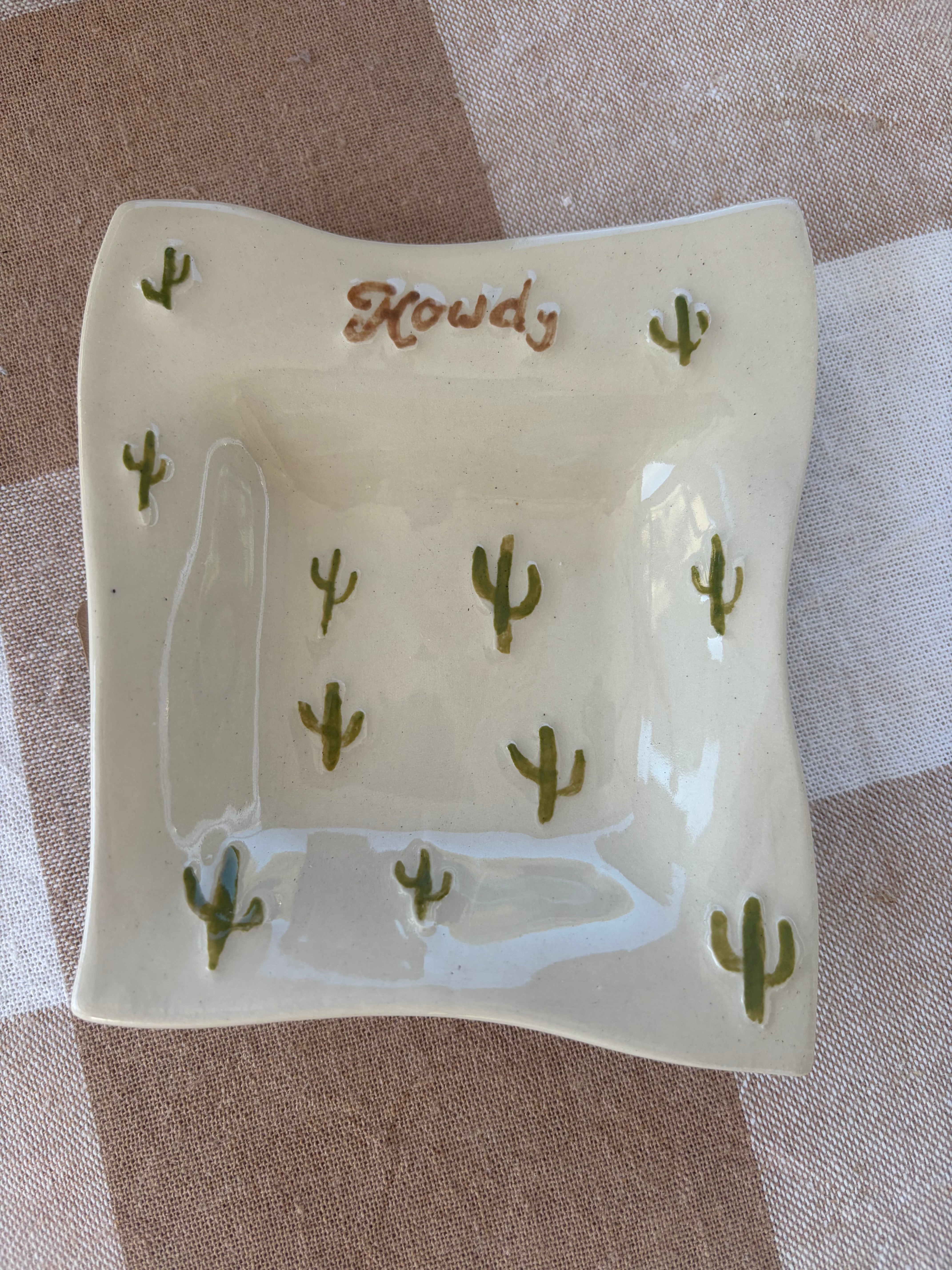 Howdy Western Dish - Cactus