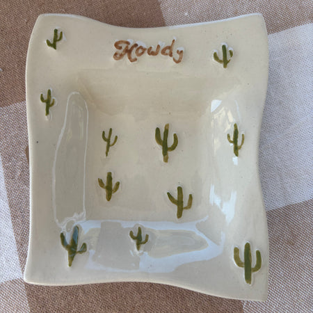 Howdy Western Dish - Cactus