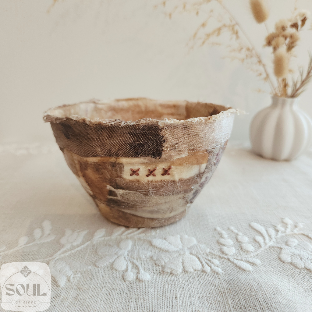 Textile Art Bowl – Natural & Earthy (3)