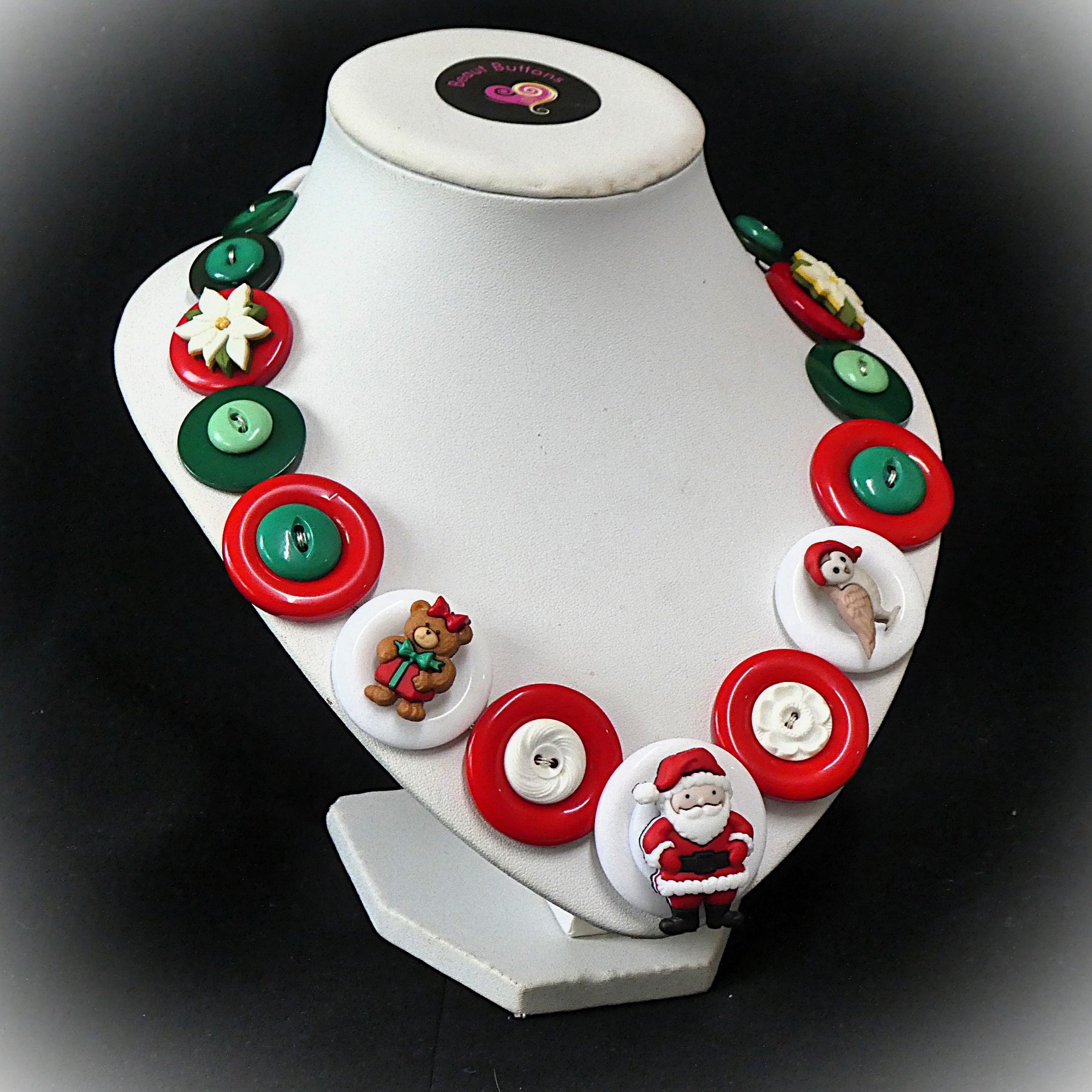 Christmas necklace - Santa and Friends