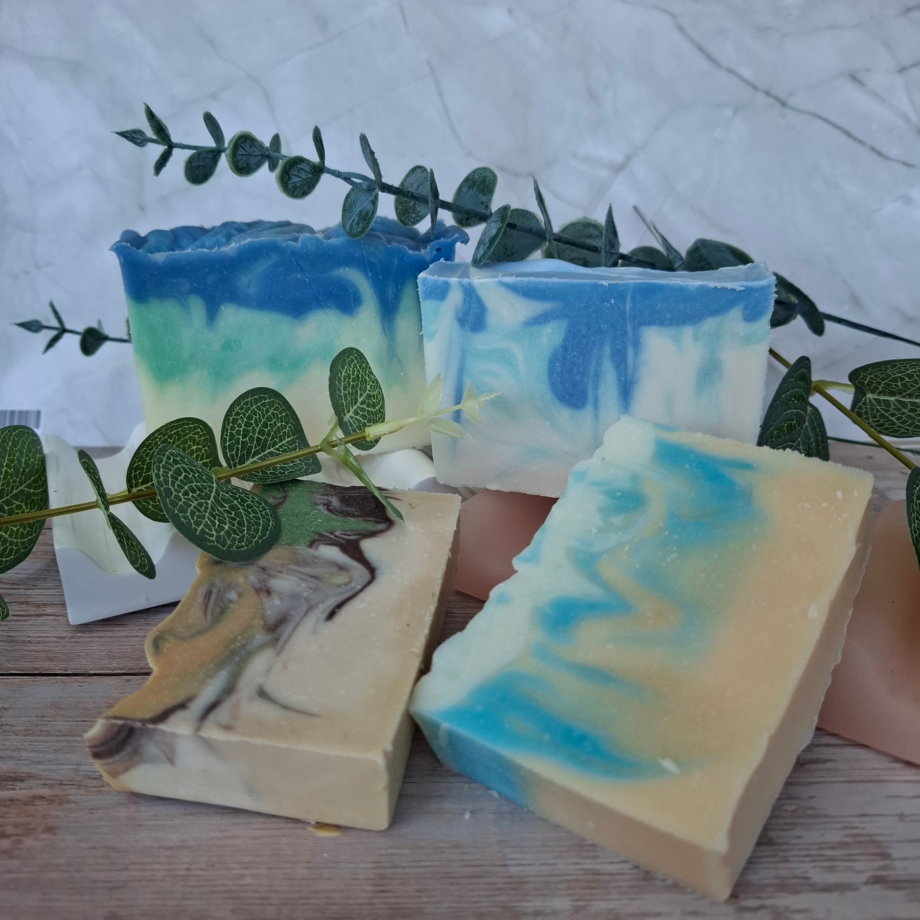 4 Fragrance Soapbars - Beach, Rain, Earth, Mountain - The Nature Pack