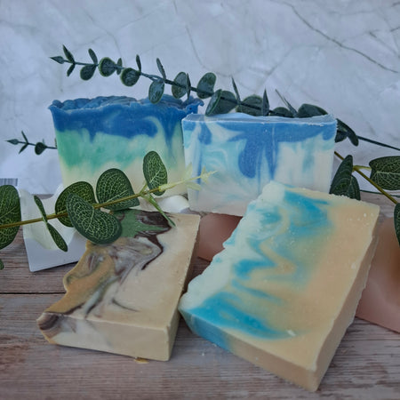 4 Fragrance Soapbars - Beach, Rain, Earth, Mountain - The Nature Pack