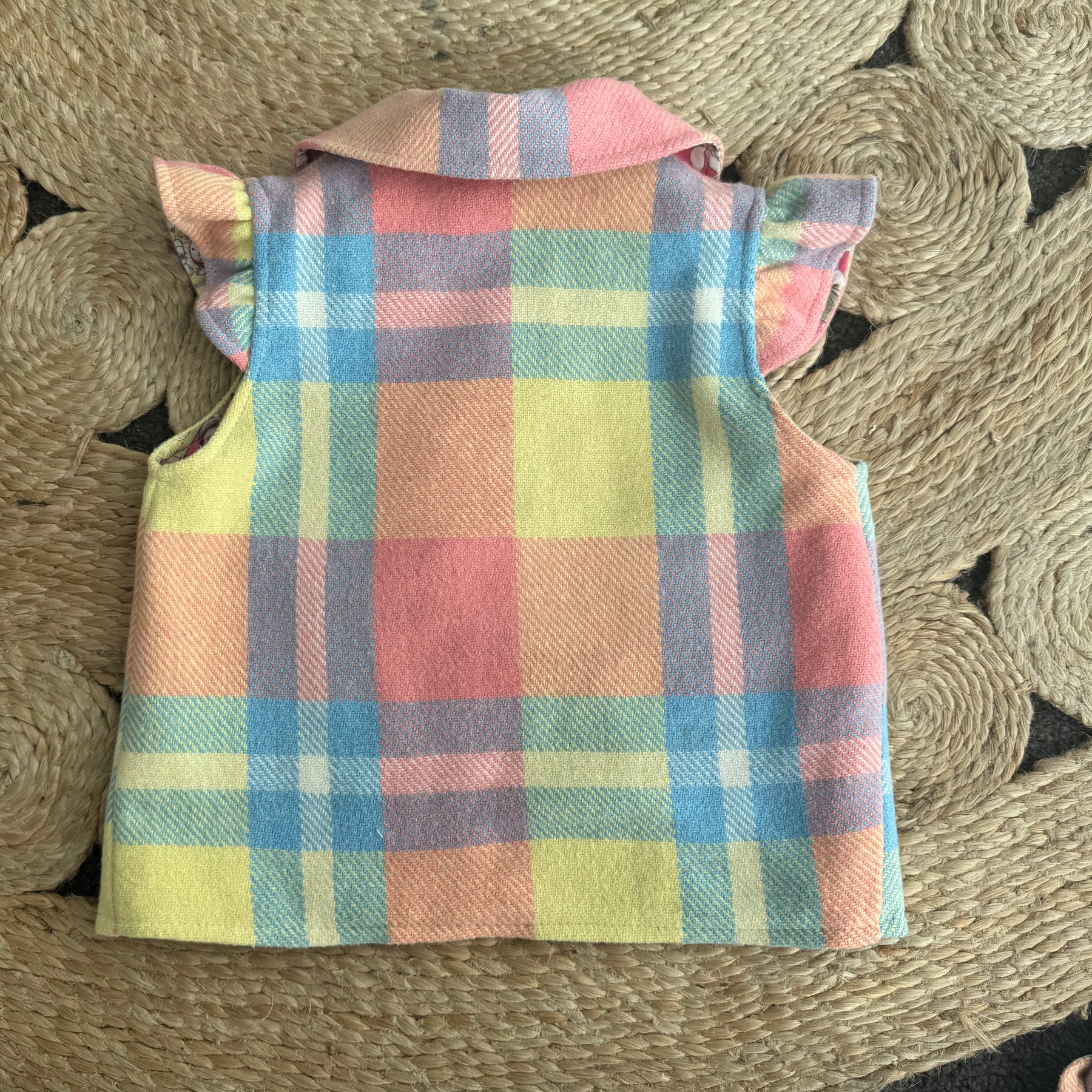 Hand Embroidered Girls Blanket Vest