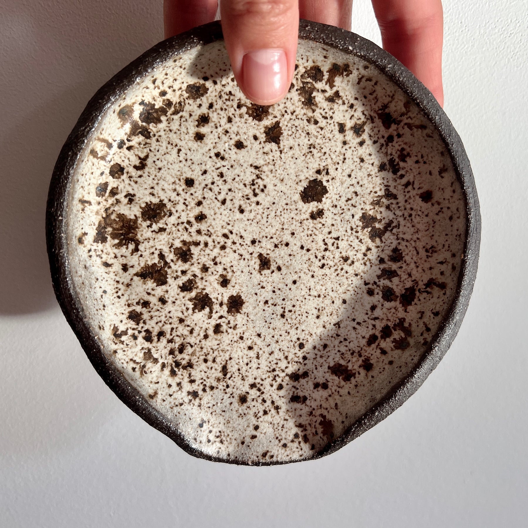 Handmade Ceramic Spoon Rest – Winter Woods Collection, Rustic Speckled Stoneware, Artisan Pottery