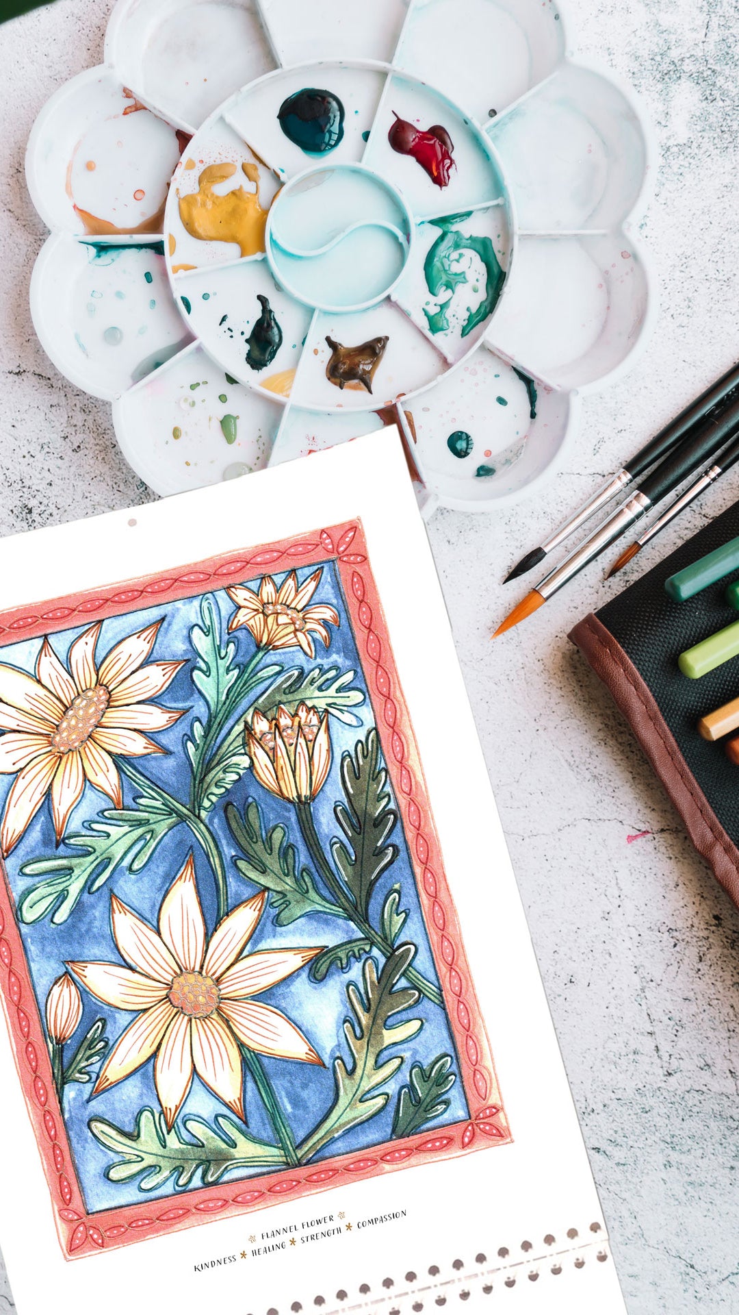 Colouring in Calendar – Australian Native Birth Flower 2026