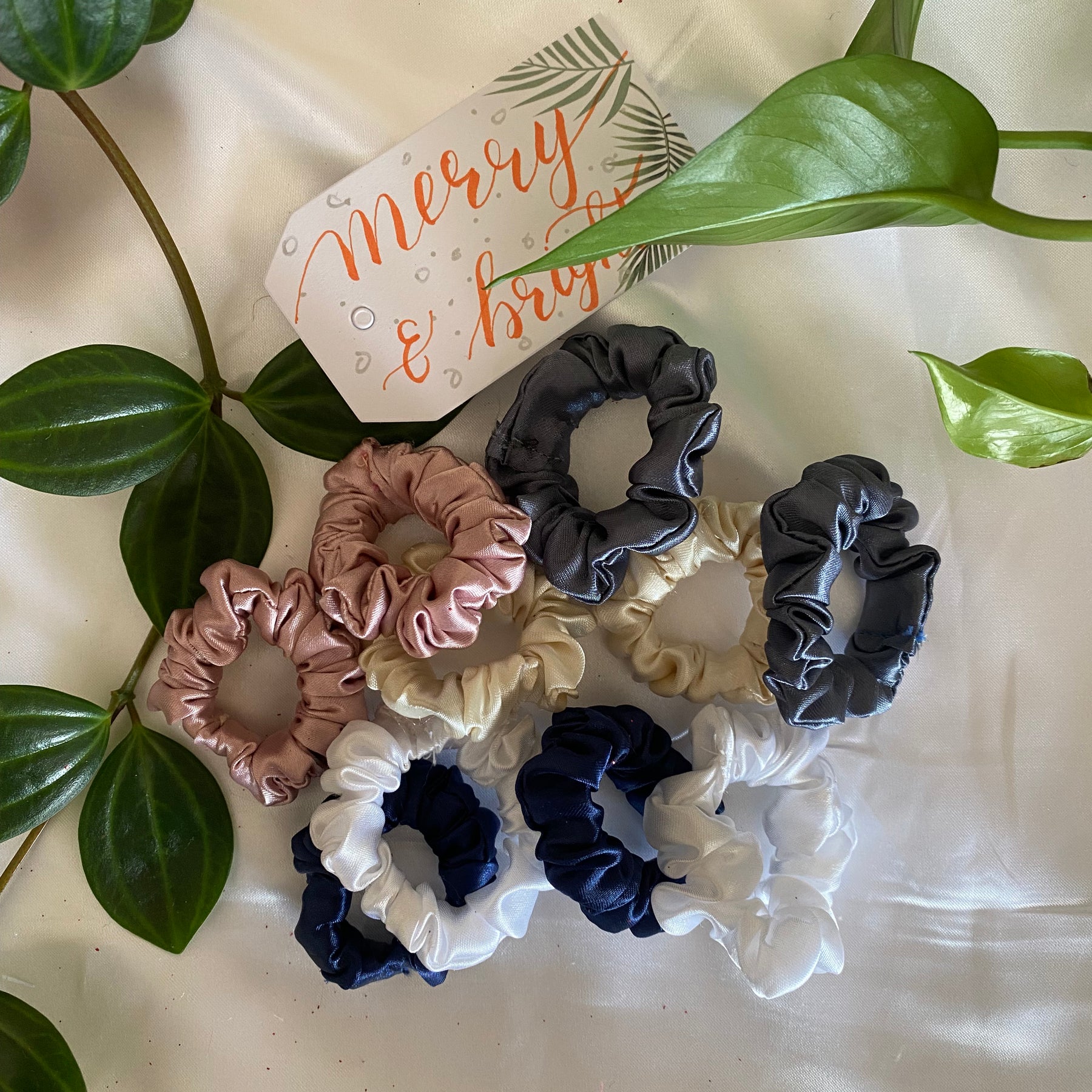 Mini School Satin Scrunchies | Set of 6