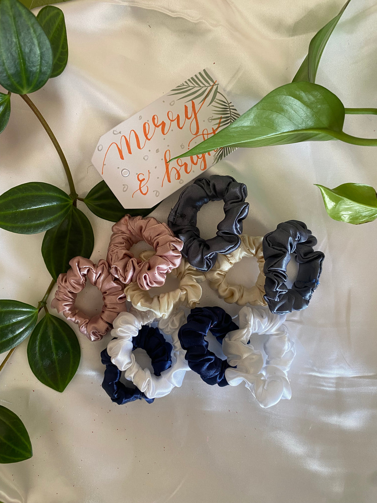 Mini School Satin Scrunchies | Set of 6