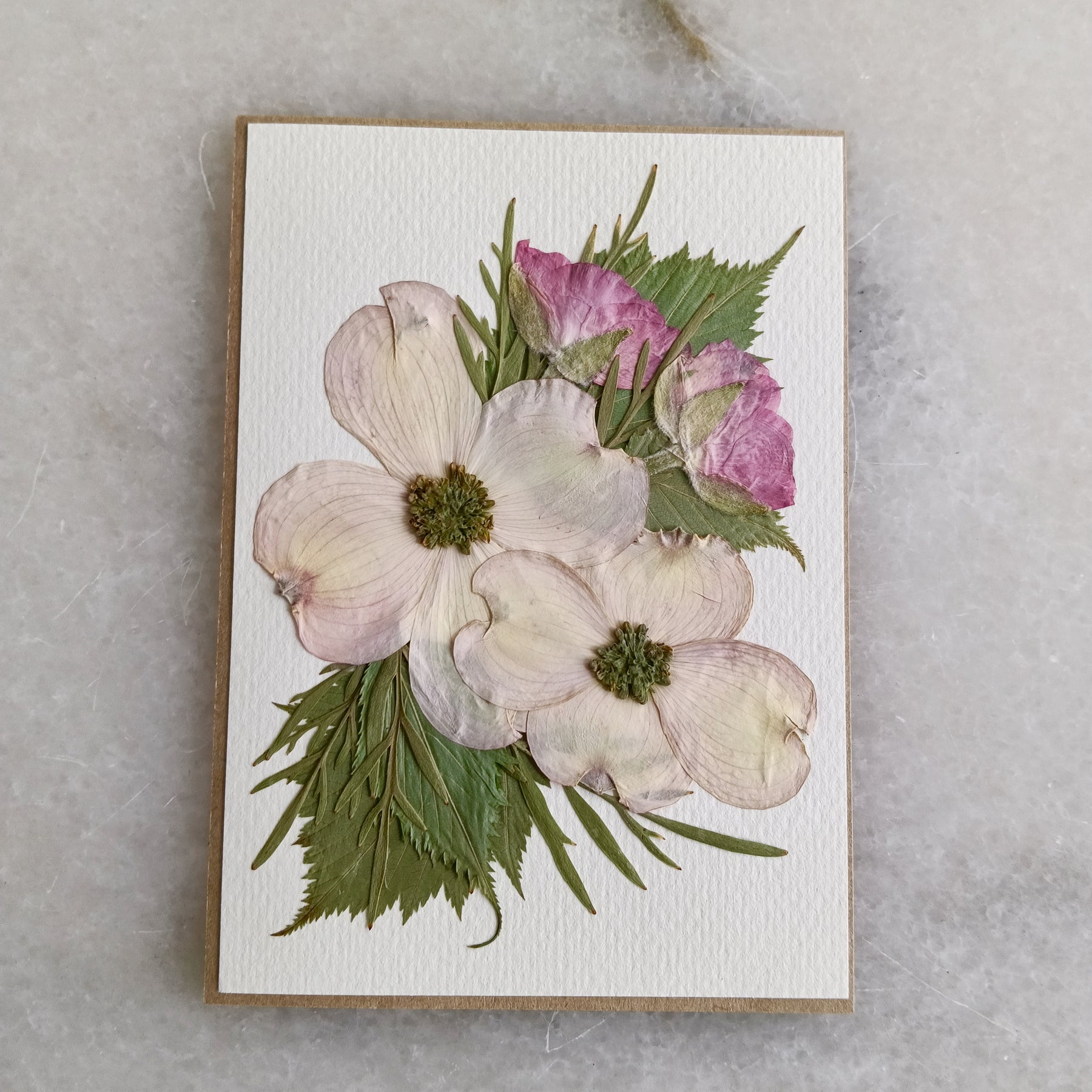 Blushy Pink | Pressed Flower Handmade Card