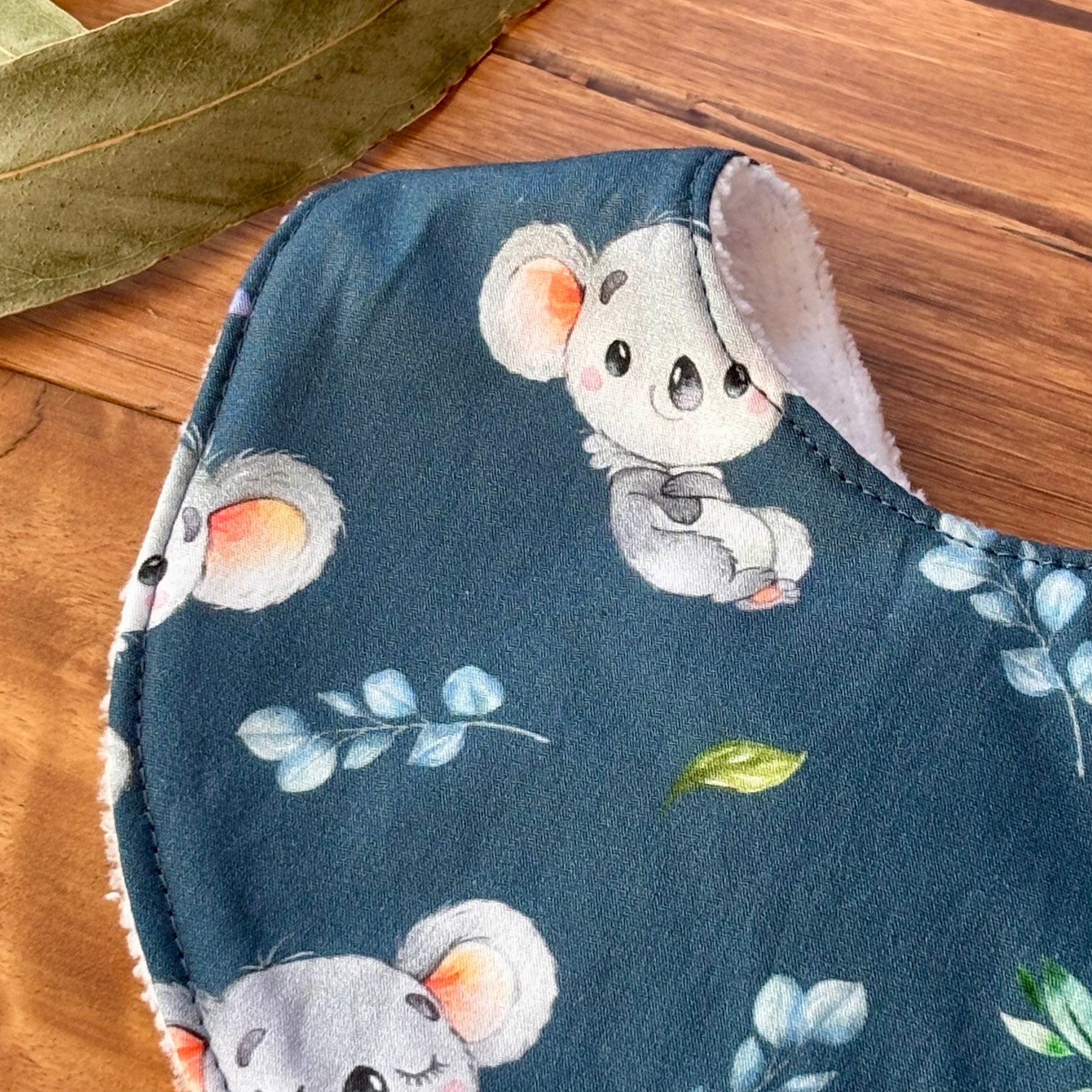 Baby Bib and Burp Cloth Set | Happy Koalas | Ready to Ship
