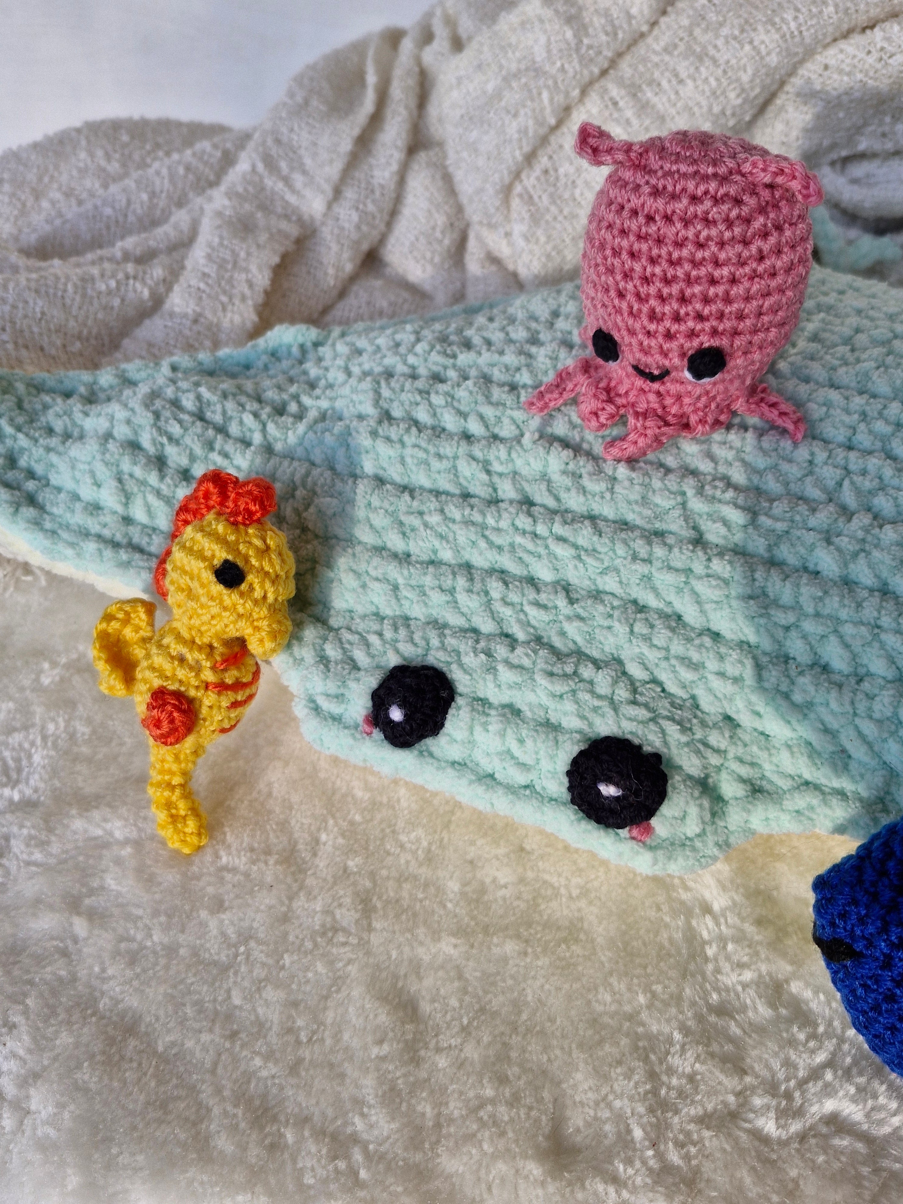 Manta Ray & 3 friends- Dory, Seahorse & Octopus.