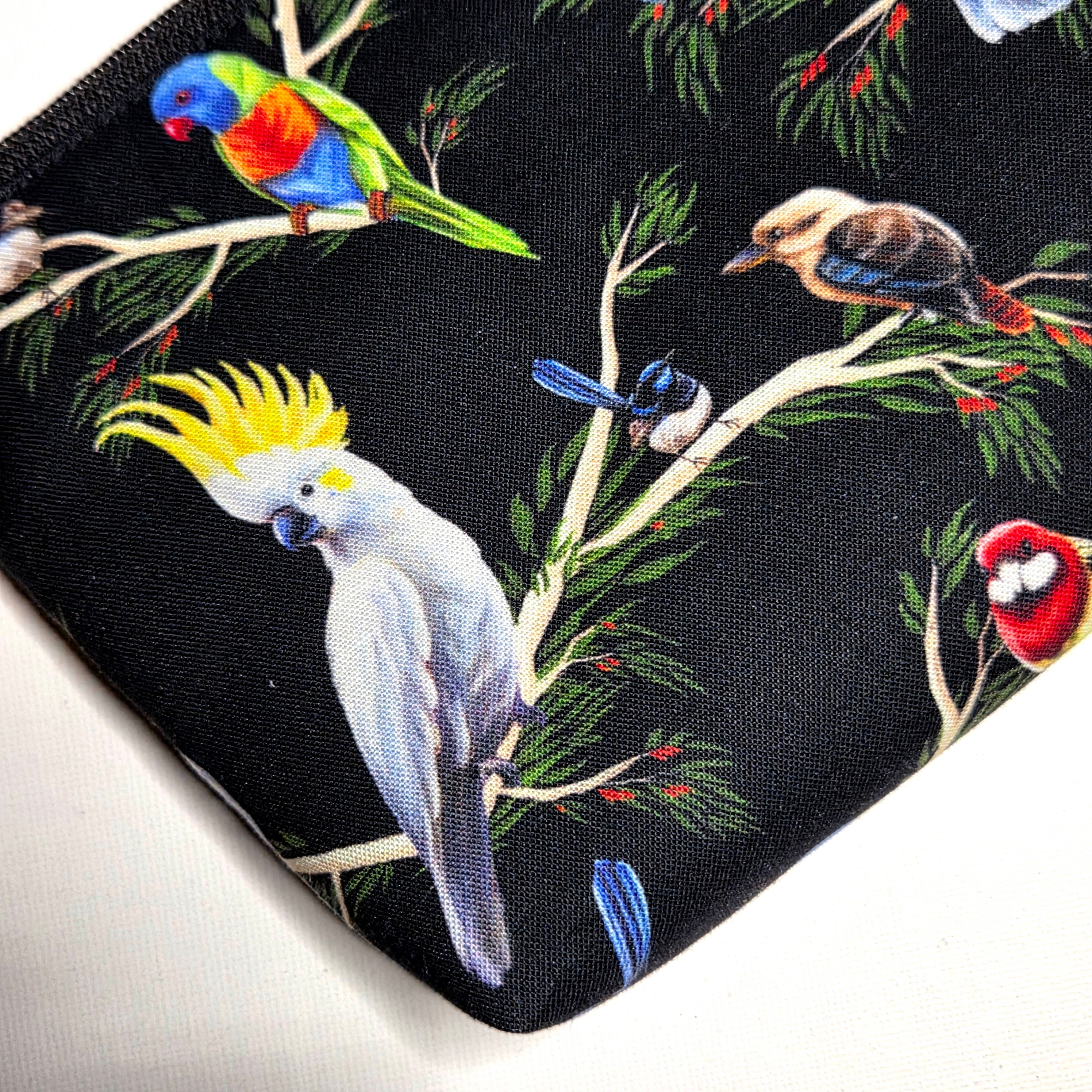 Pencil case in Gorgeous Australian Bird fabric