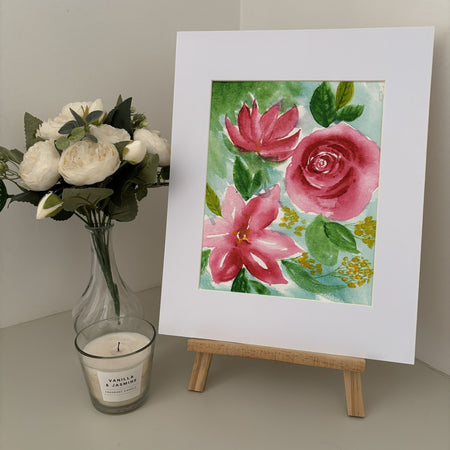 Pink abstract floral