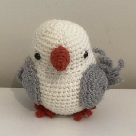 Large Seagull - crocheted toy