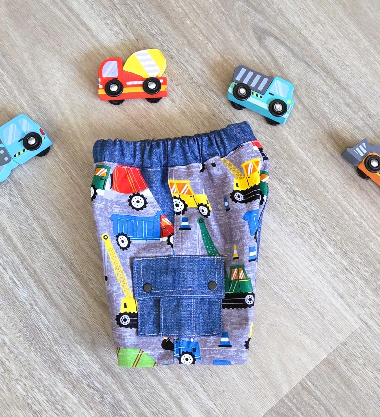 "Construction Crew" Cargo Shorts - Size 6-9 Months