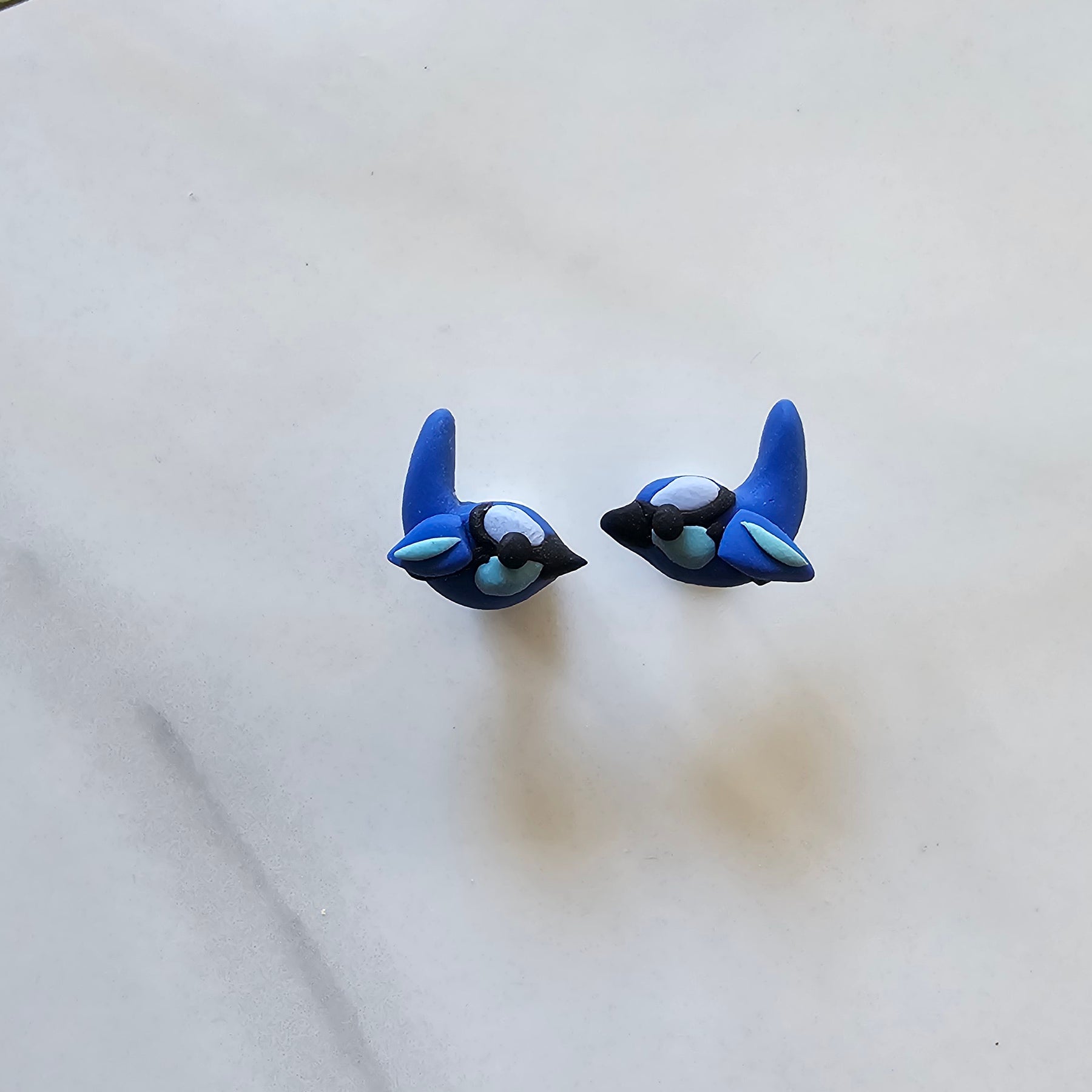Splendid Fairy Wren Stud Earrings , Handmade,Bird Jewelery.