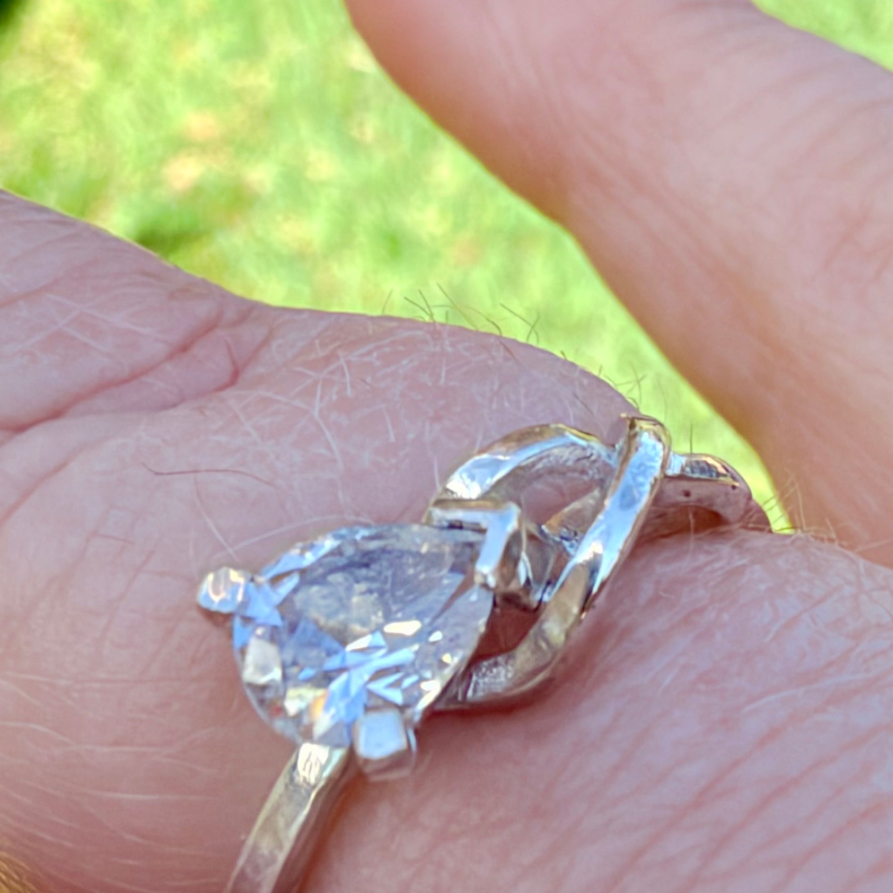 Making Rainbows White Sapphire Sterling Silver Ring