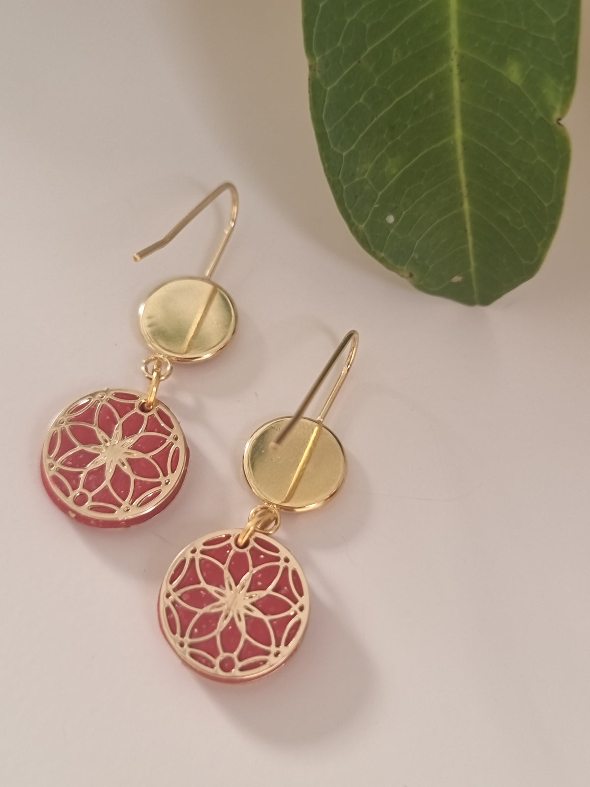 Red Lace Dangles