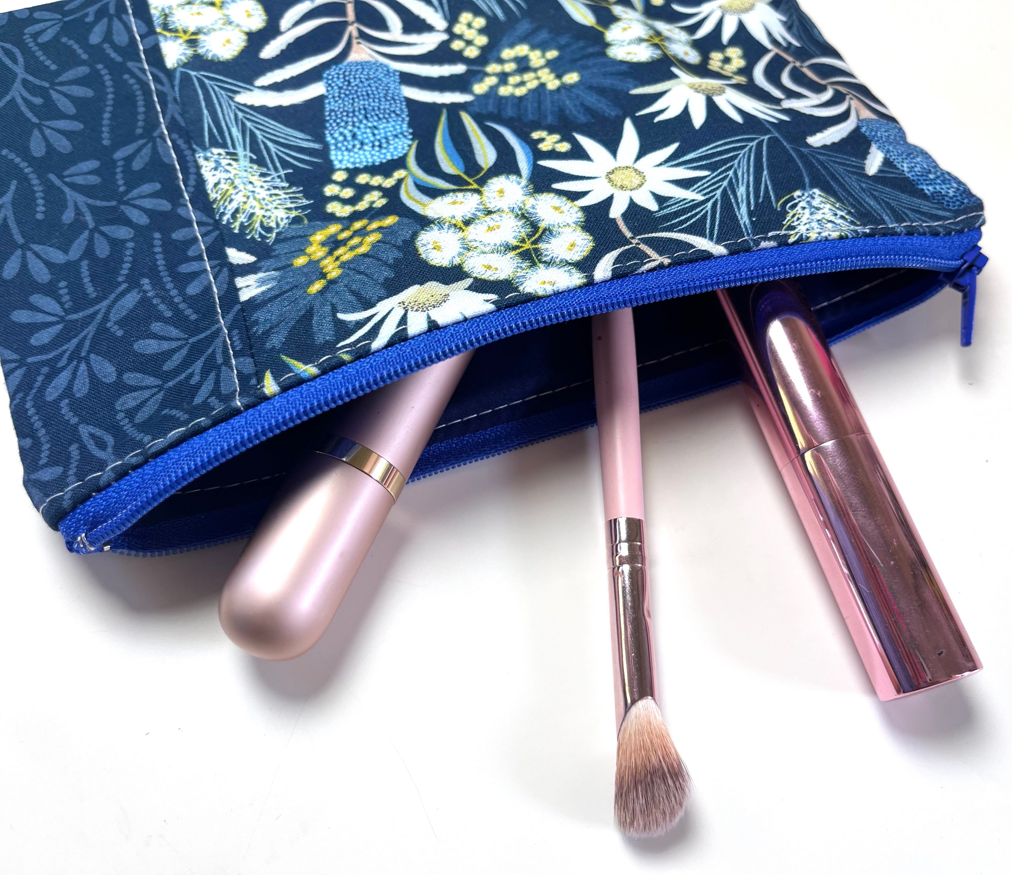 Navy Australian flowers purse