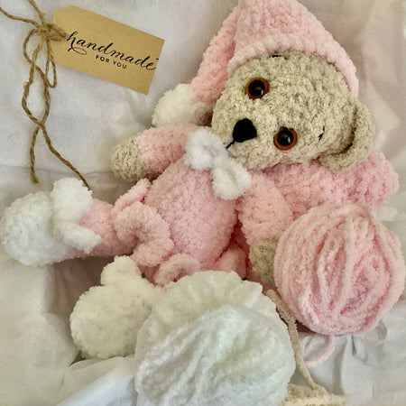 Teddy Bear,Plush Pink Teddy Bear With Heart Pillow