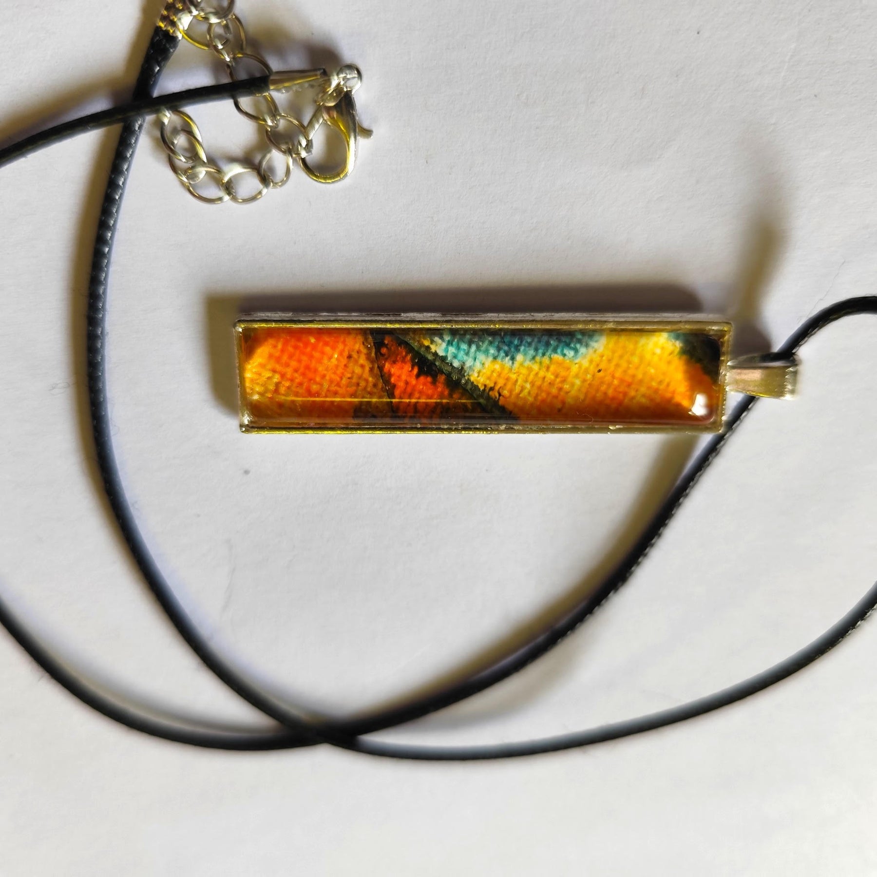 Landscape Pendant Necklace, Wearable Original Painting