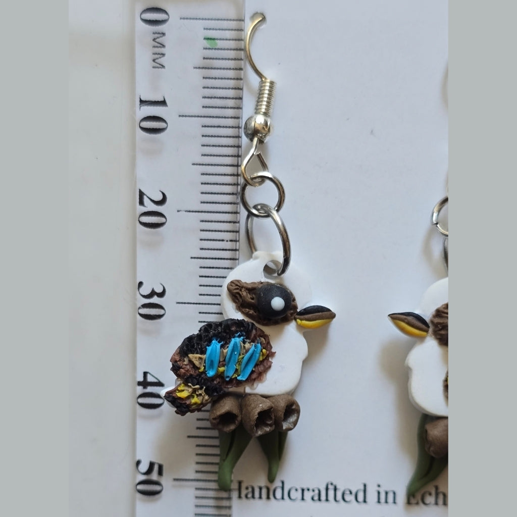 Australian Kookaburra Earrings/ Handmade Lightweight Native Australian Jewellery